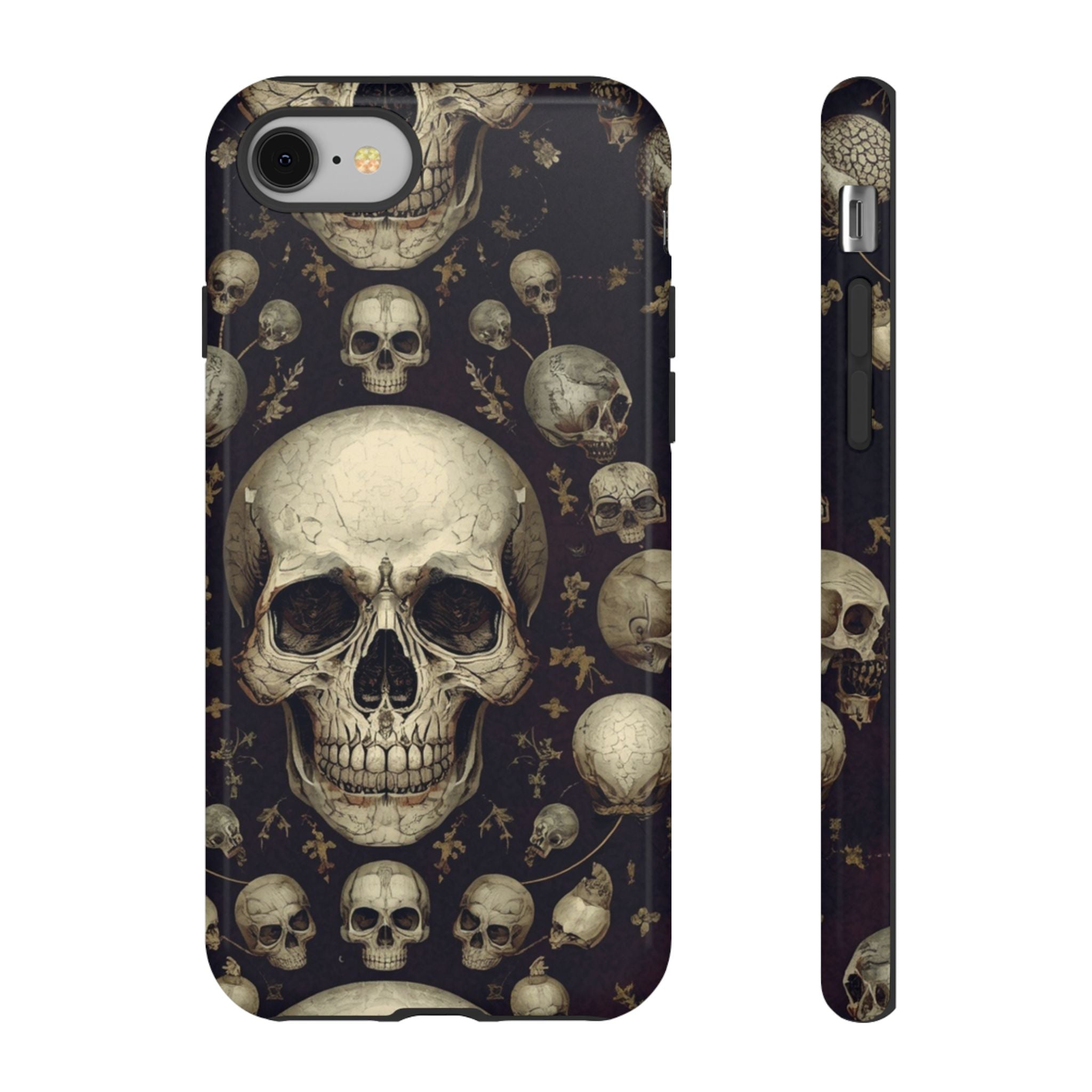 Skull Pattern Phone Case — Gothic Vintage Skull Design for iPhone