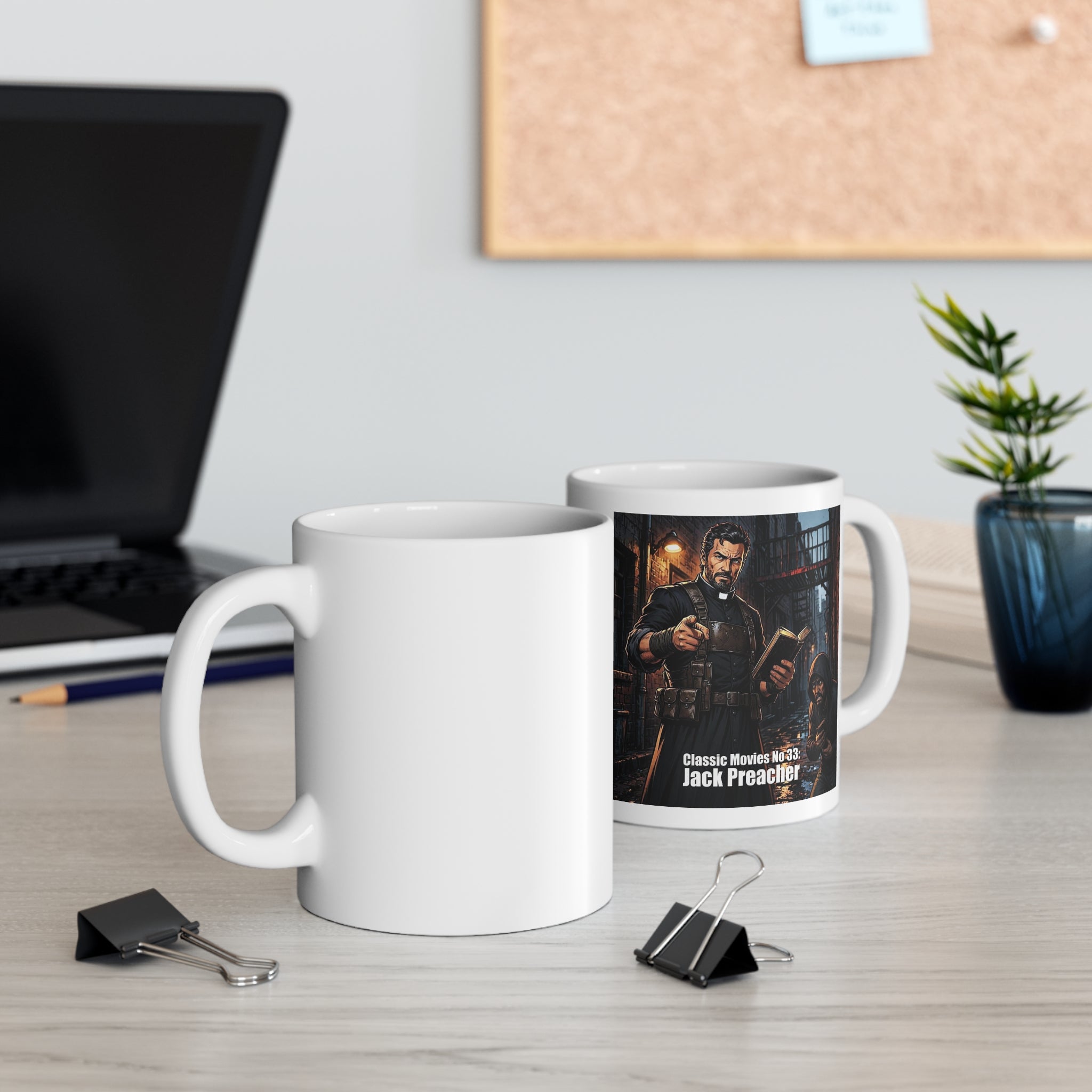 Classic Movies No 33 - Jack Preacher Gothic Clergyman Art, 11oz Coffee Mug
