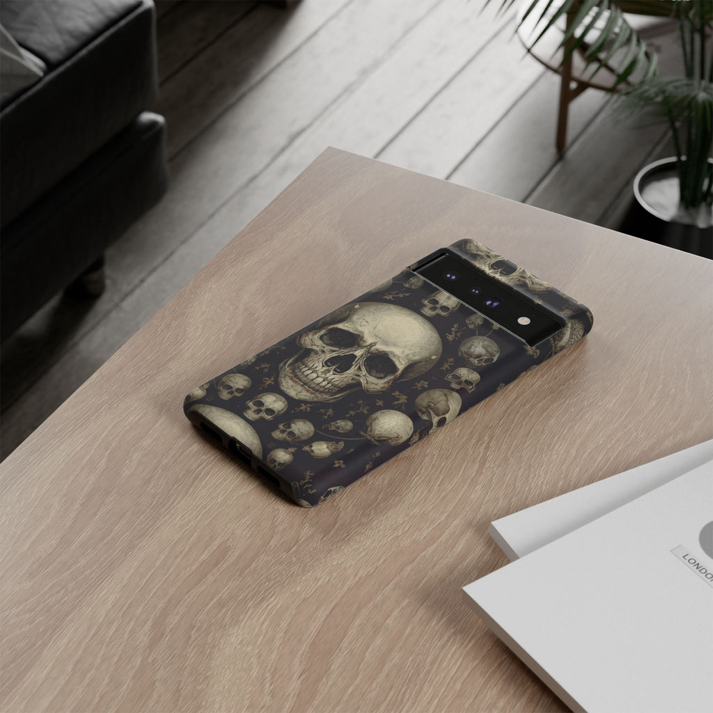 Skull Pattern Phone Case — Gothic Vintage Skull Design for iPhone