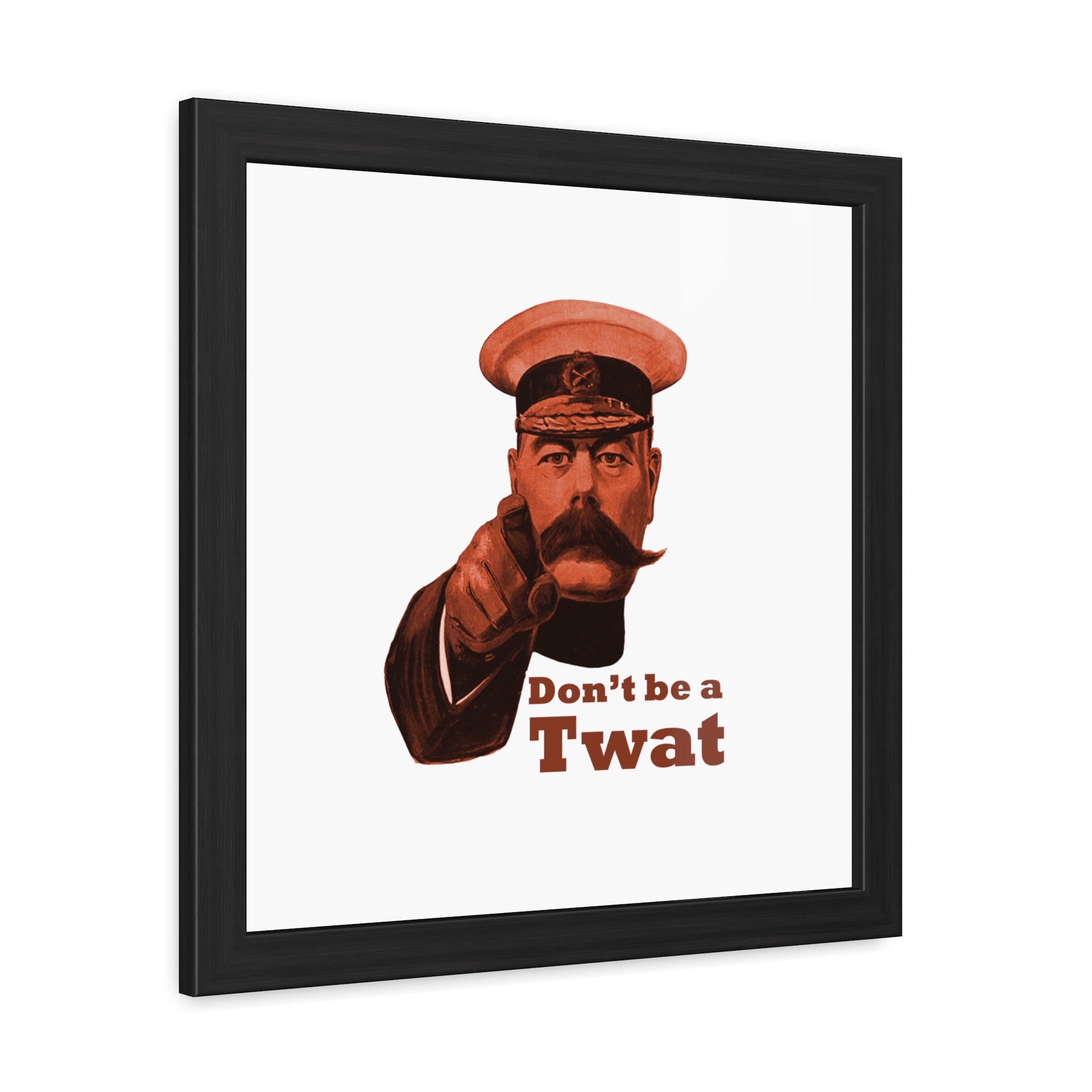 Framed Poster - Vintage 'Don't be a Twat' Humorous Wall Art