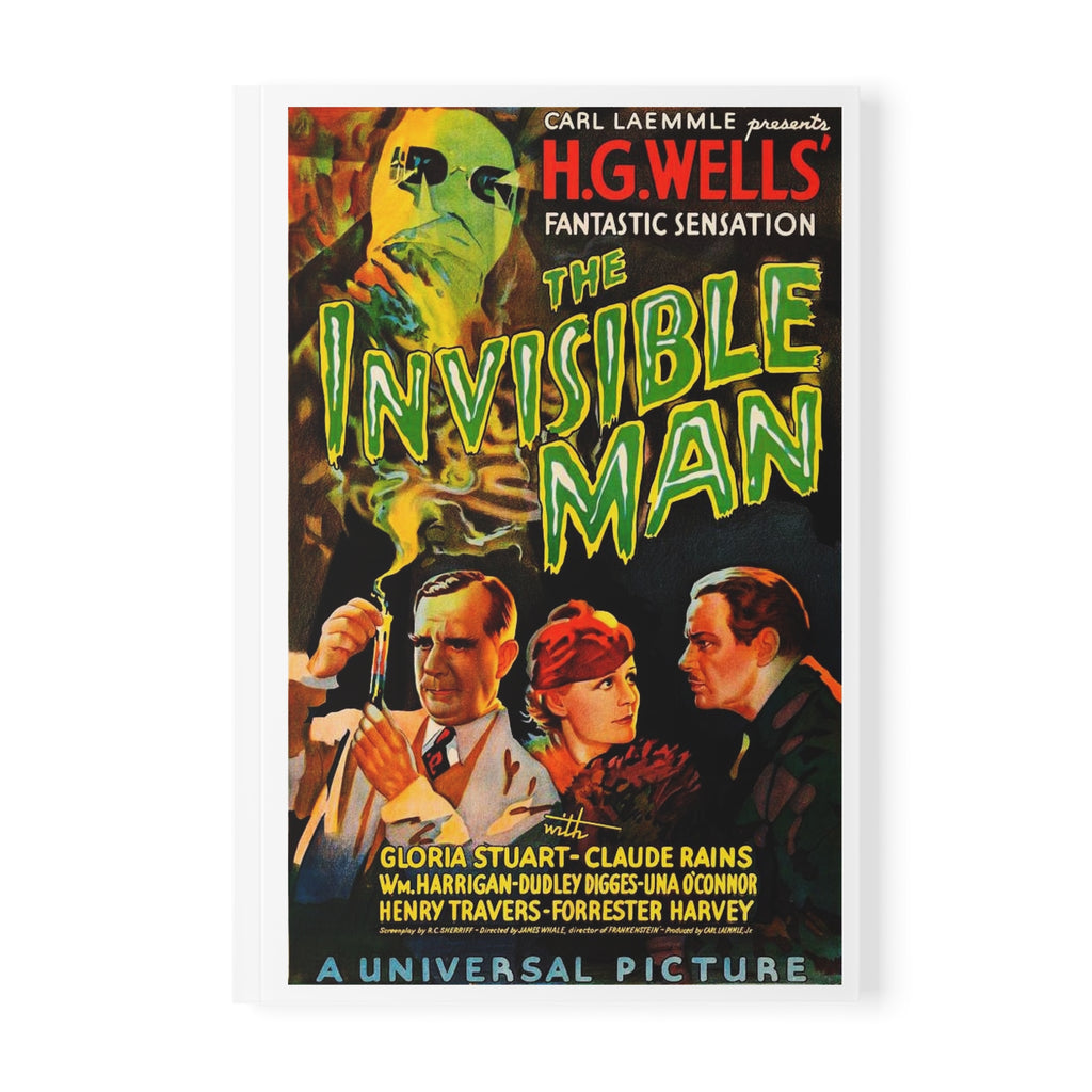 Invisible Man Vintage Movie Poster Notebook — A5 Softcover Journal