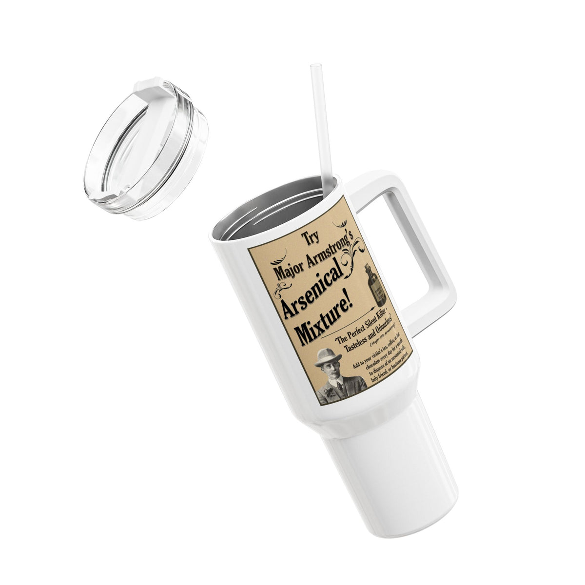 Arsenical Mixture Branded 40oz Tumbler — Humorous Travel Mug