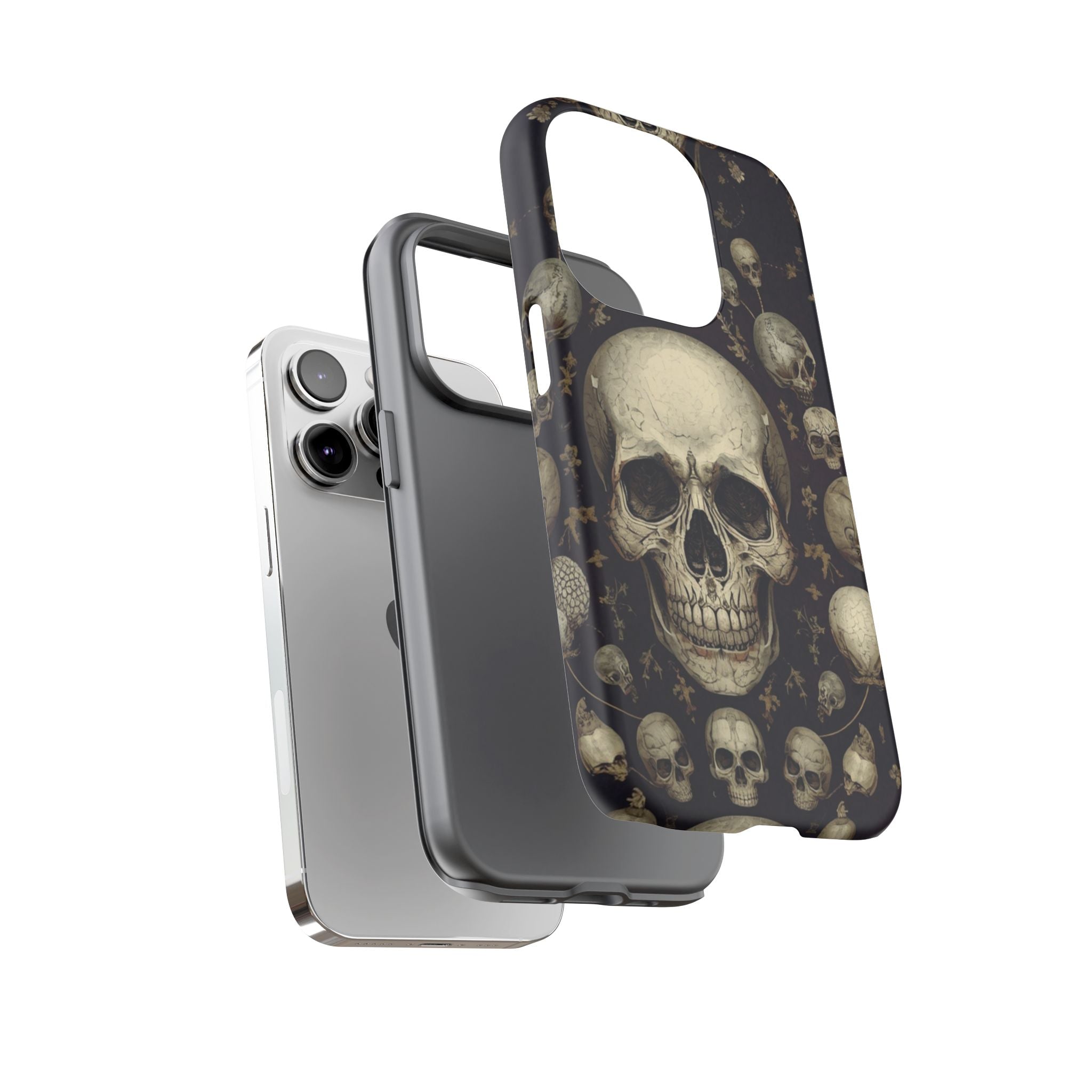 Skull Pattern Phone Case — Gothic Vintage Skull Design for iPhone