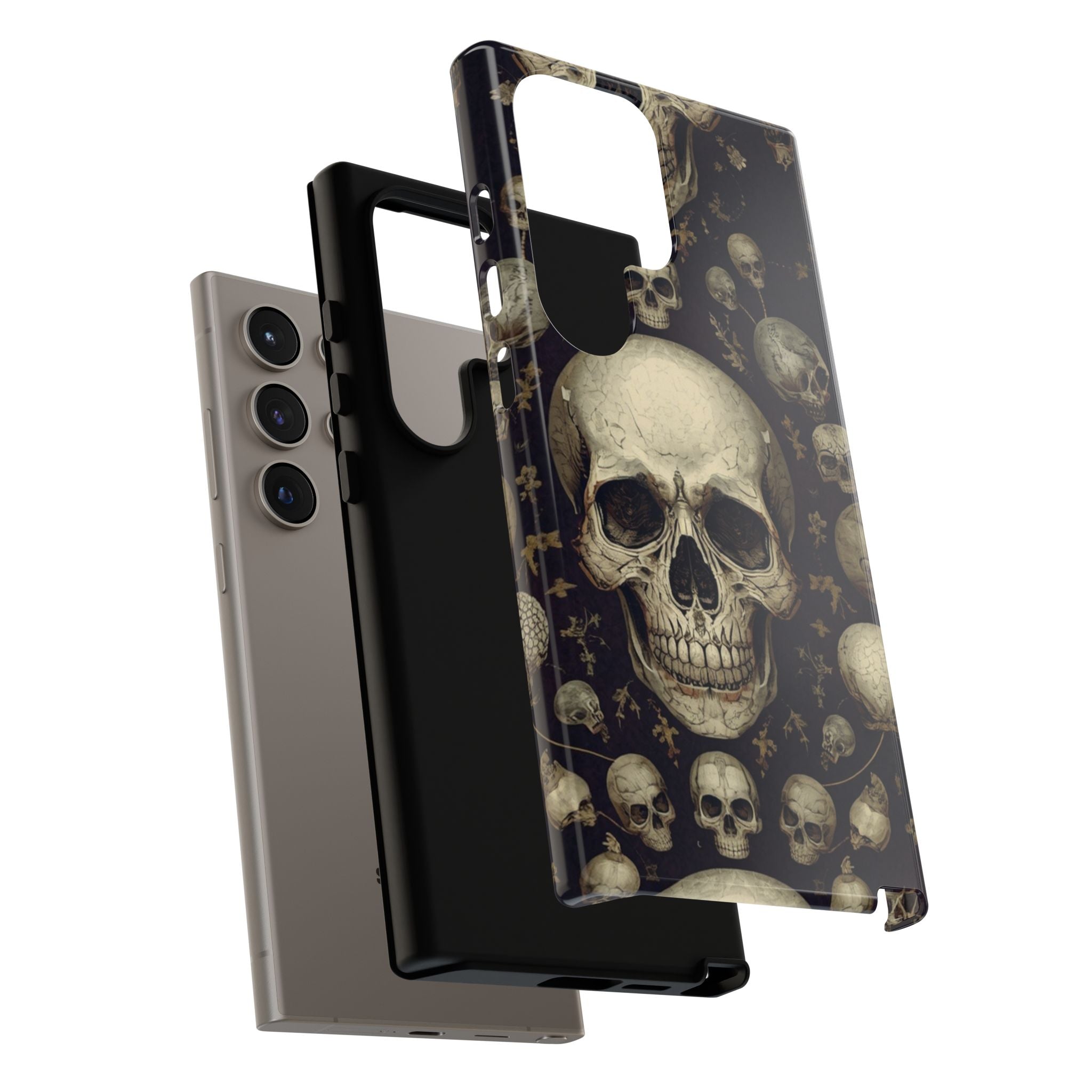 Skull Pattern Phone Case — Gothic Vintage Skull Design for iPhone