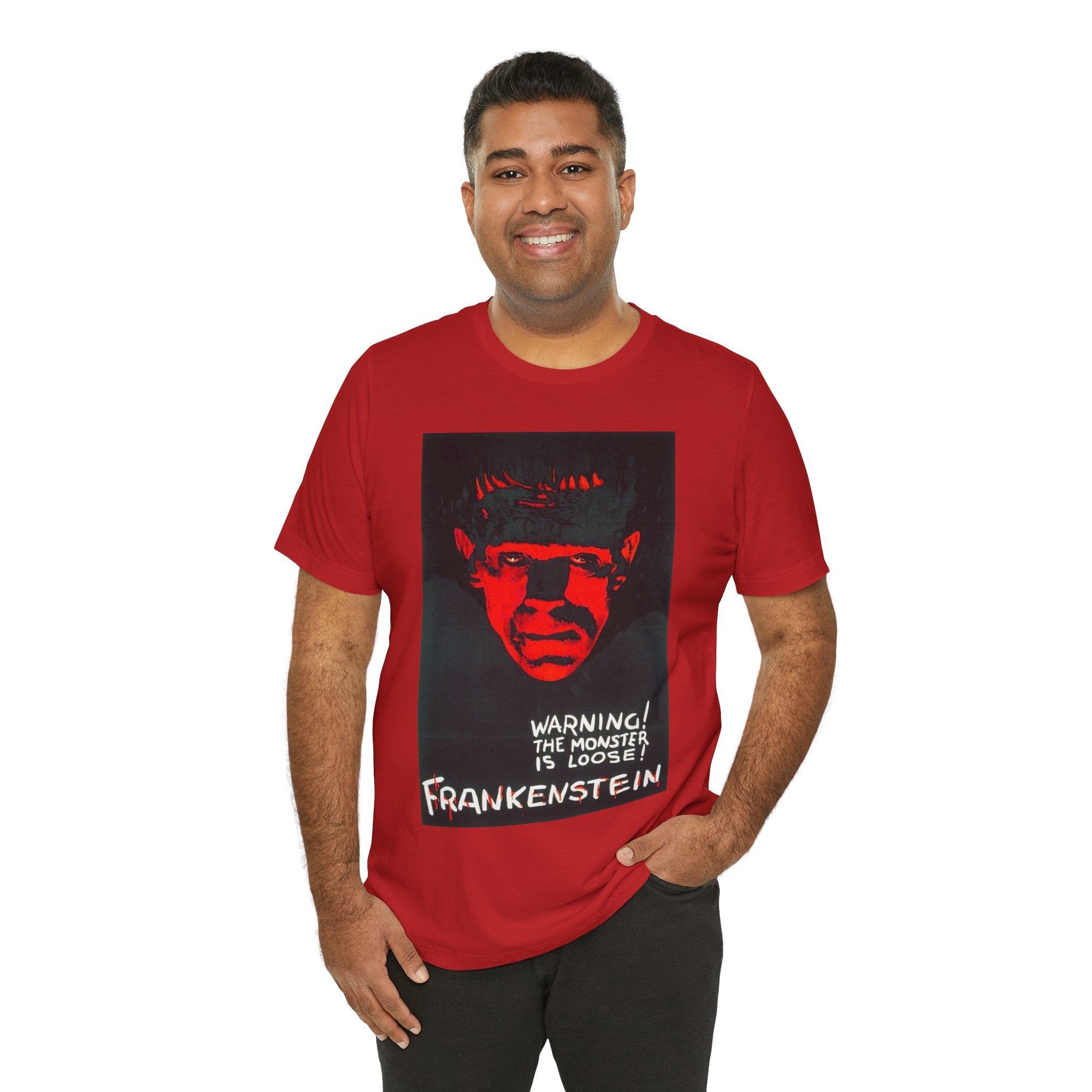 Red Frankenstein Poster T-Shirt | Horror Graphic Tee
