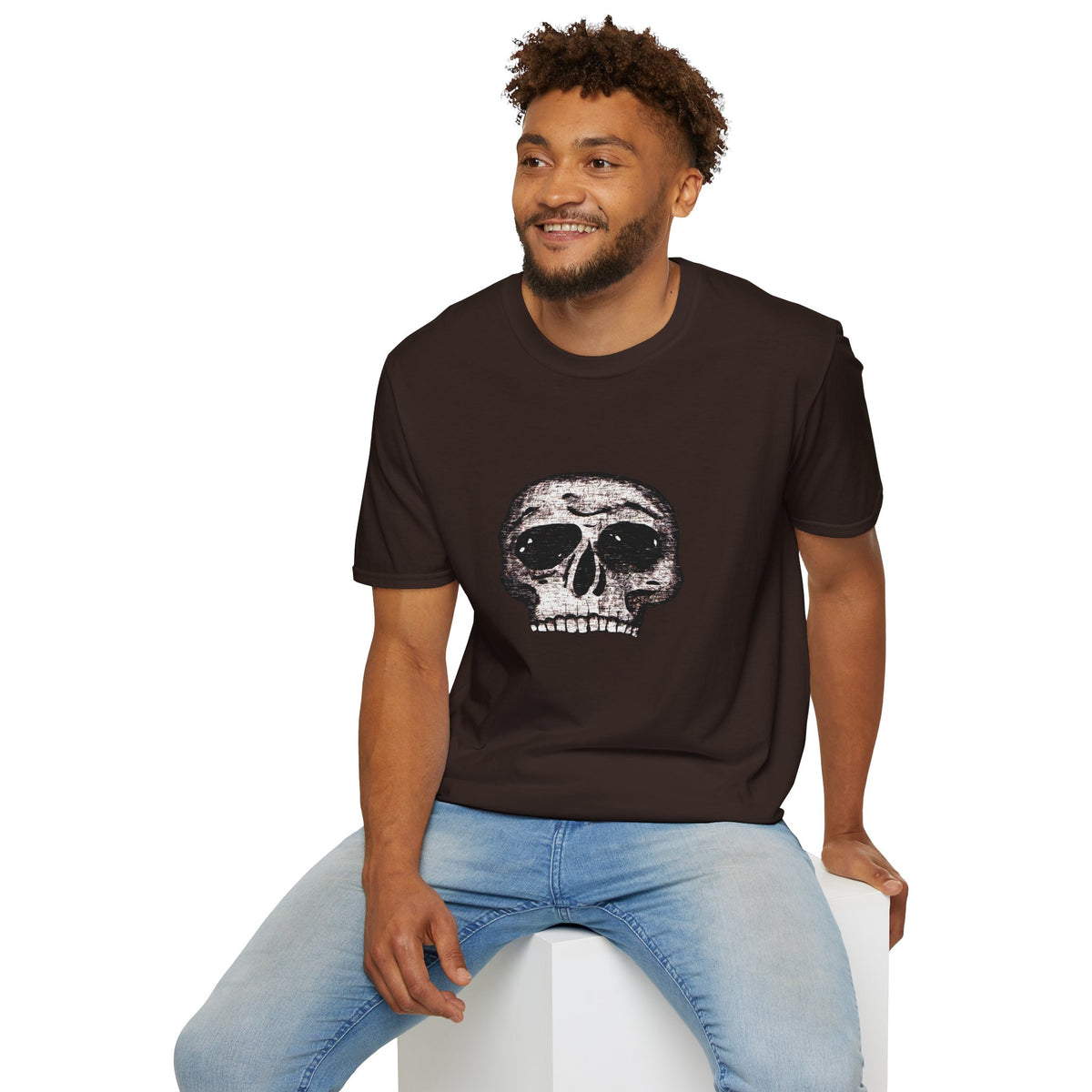 Vintage Distressed Skull Tee for Goth & Alternative Style