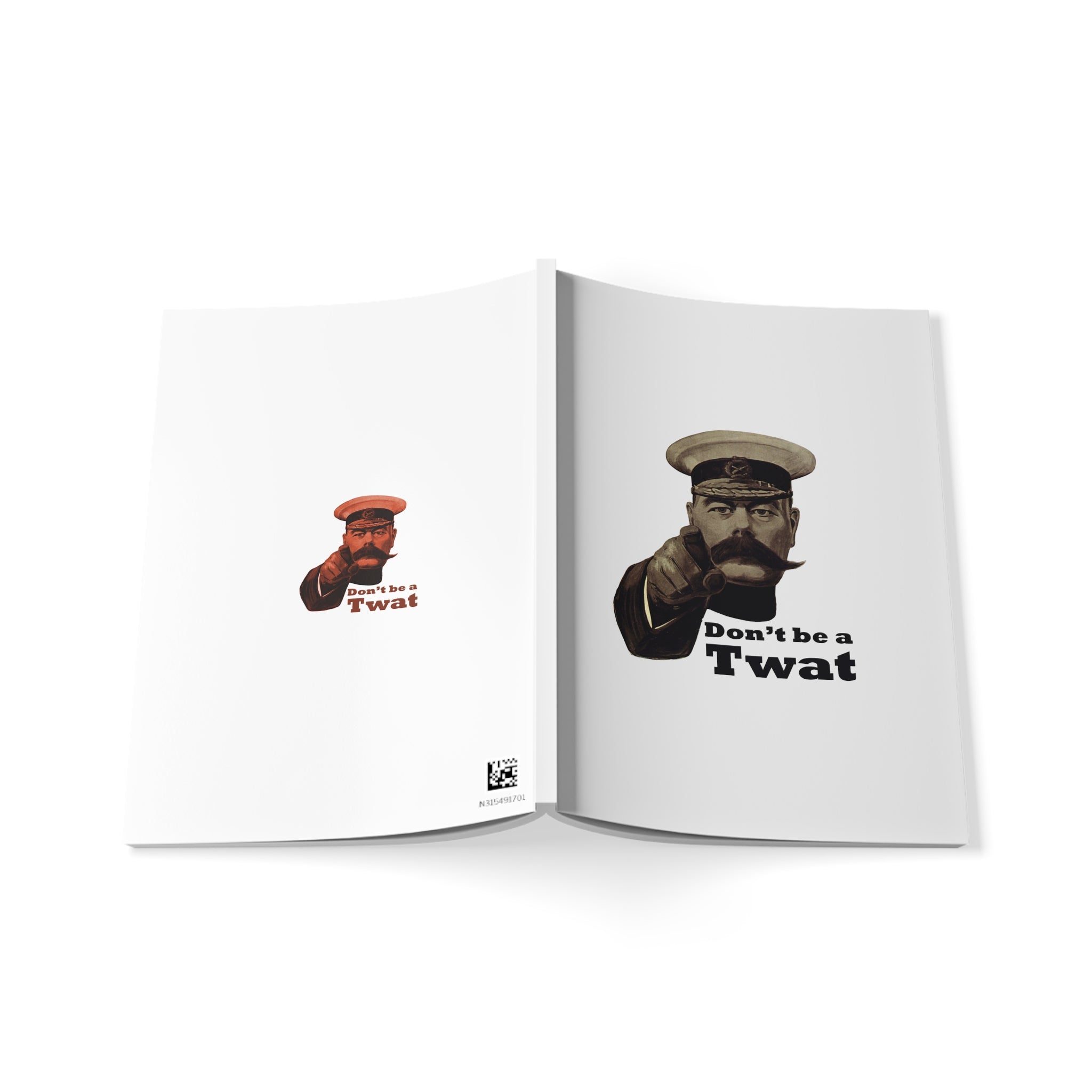 A5 Notebook — Vintage Pointing Officer Design “Don’t Be a Twat”