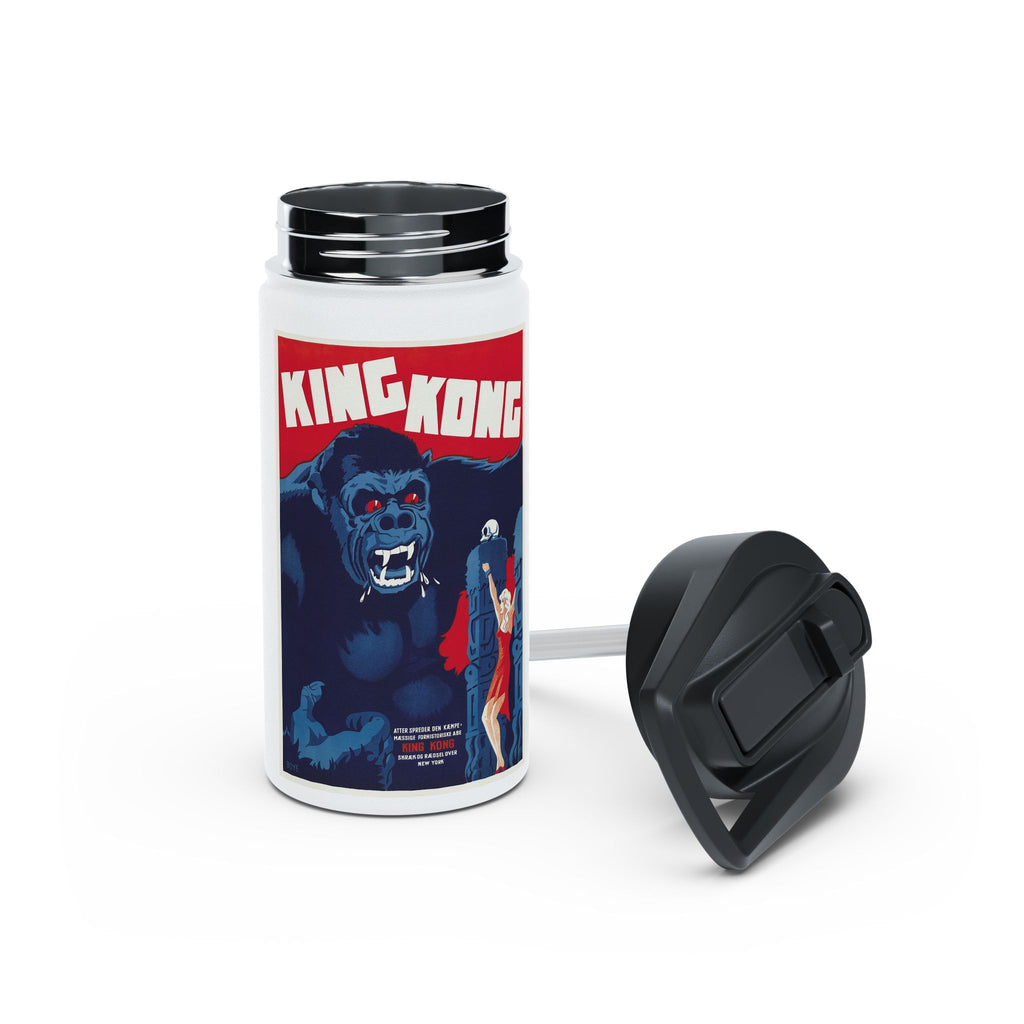 King Kong Retro Poster Stainless Steel Water Bottle — Vintage Monster Movie Design