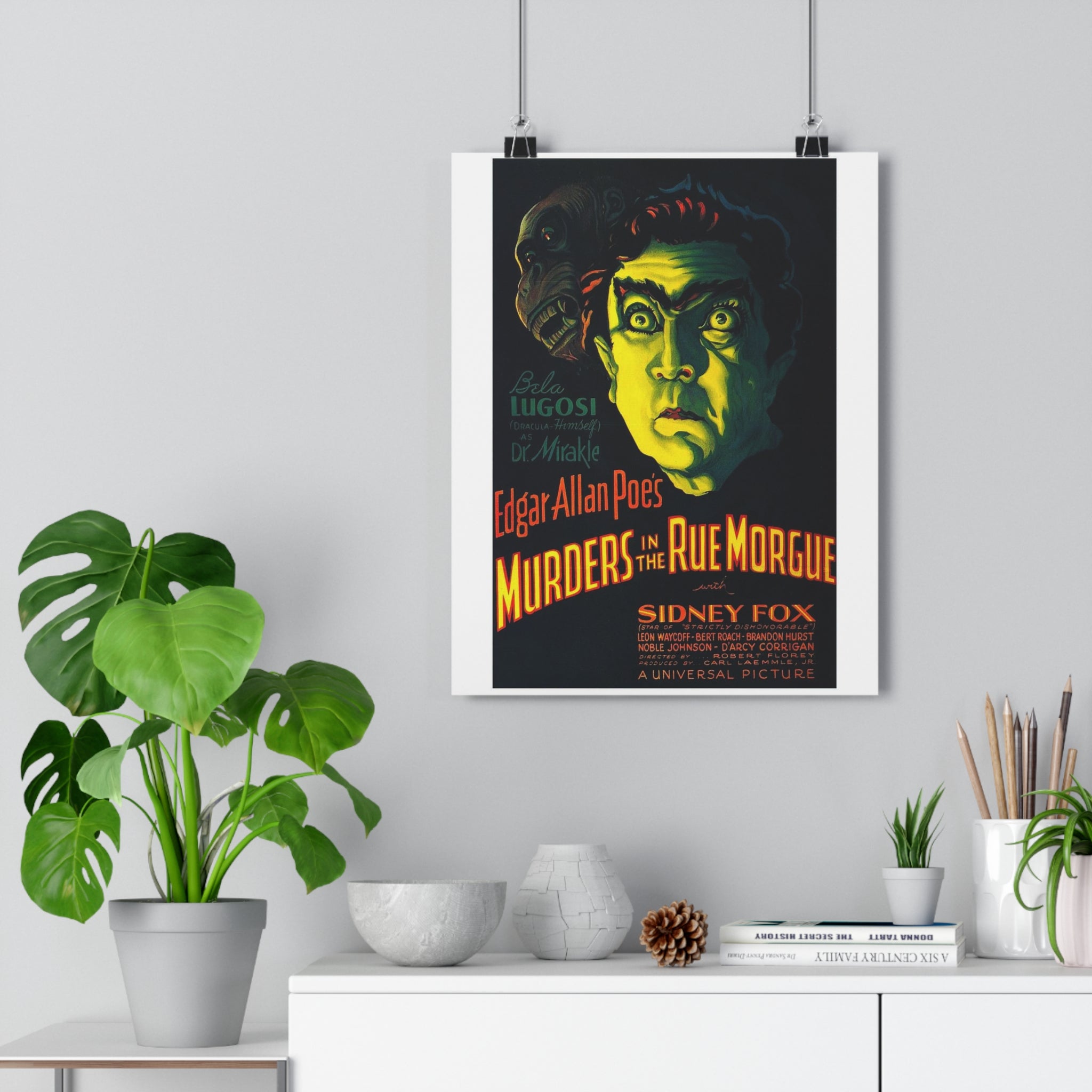 Poster for the 1932 film Murders in the Rue Morgue. Vintage Horror Movie Poster — "Murders in the Rue Morgue" Paper Poster (Bela Lugosi)