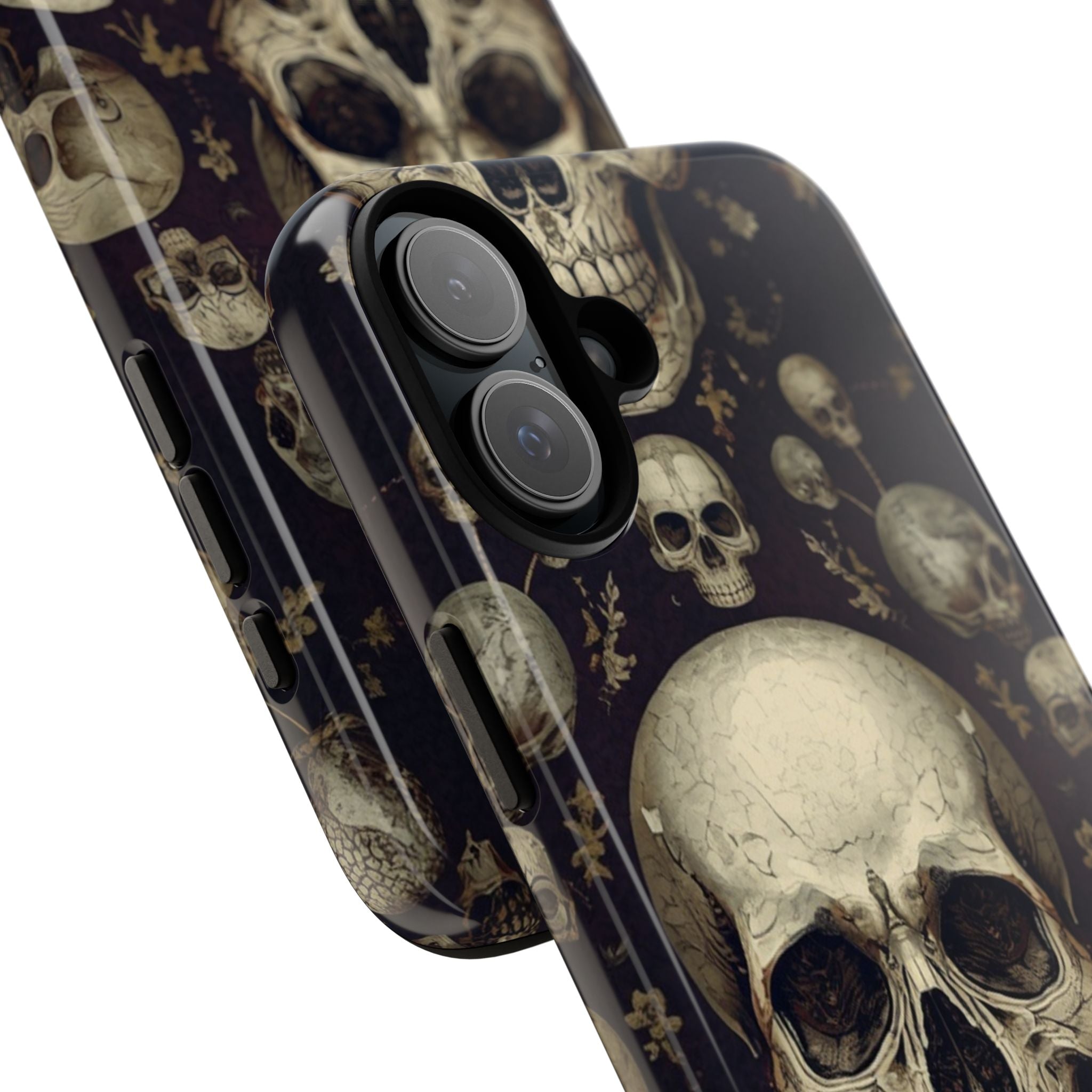 Skull Pattern Phone Case — Gothic Vintage Skull Design for iPhone