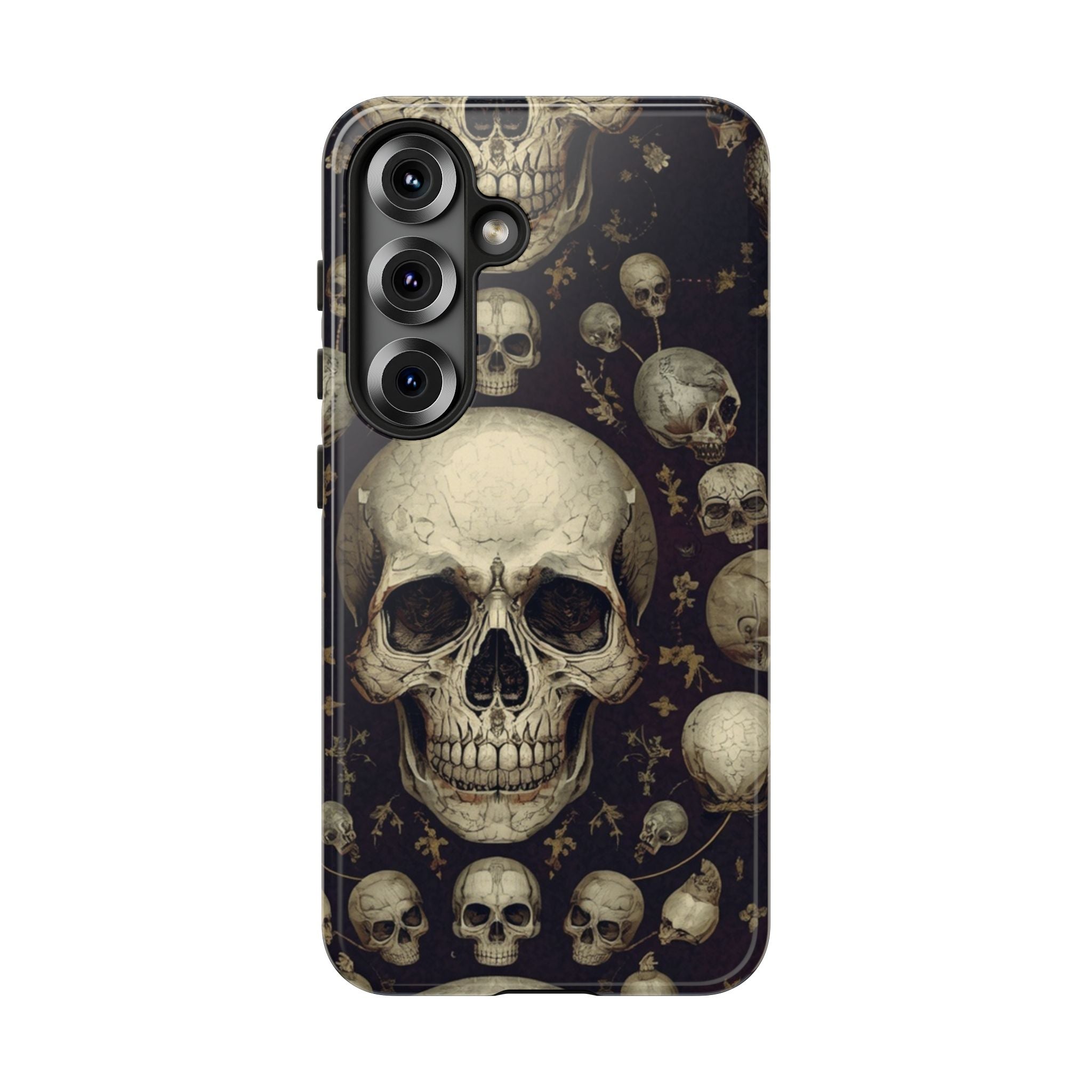 Skull Pattern Phone Case — Gothic Vintage Skull Design for iPhone
