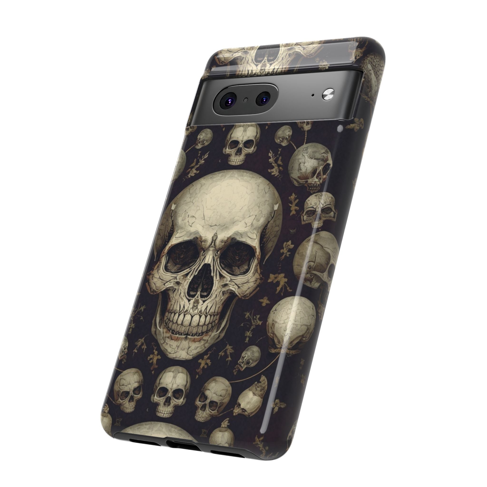 Skull Pattern Phone Case — Gothic Vintage Skull Design for iPhone