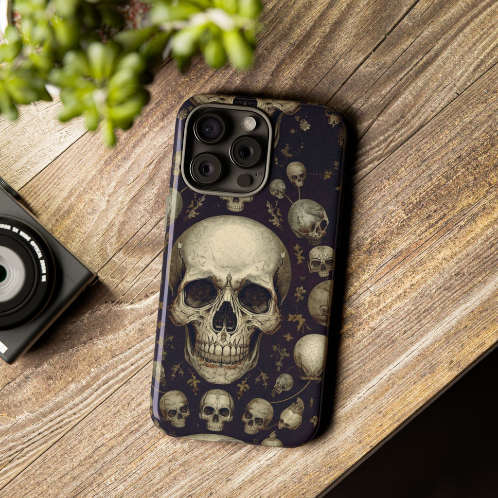 Skull Pattern Phone Case — Gothic Vintage Skull Design for iPhone