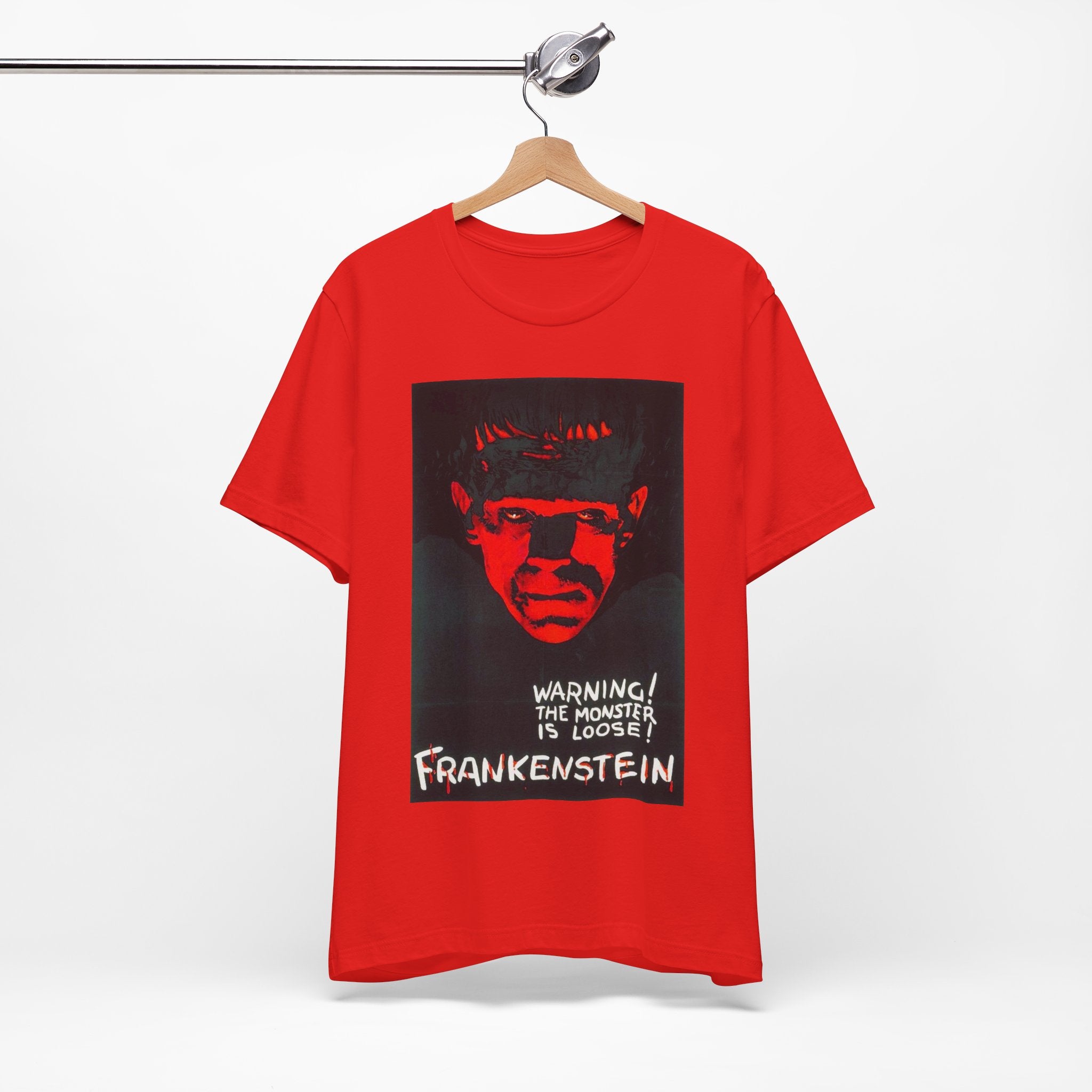 Red Frankenstein Poster T-Shirt | Horror Graphic Tee