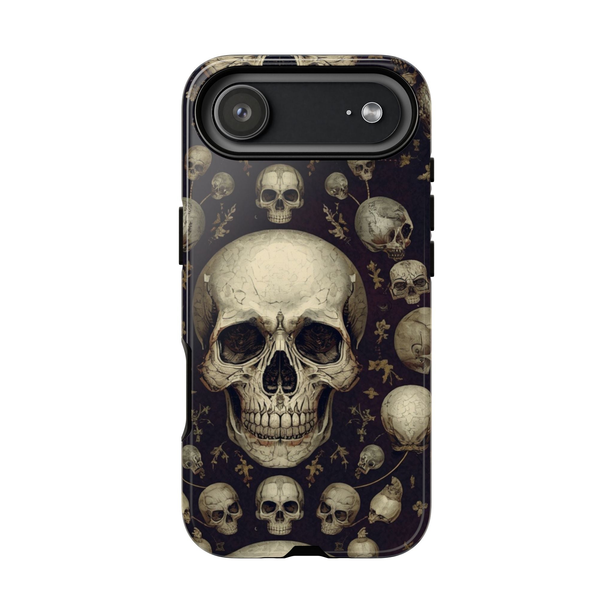 Skull Pattern Phone Case — Gothic Vintage Skull Design for iPhone