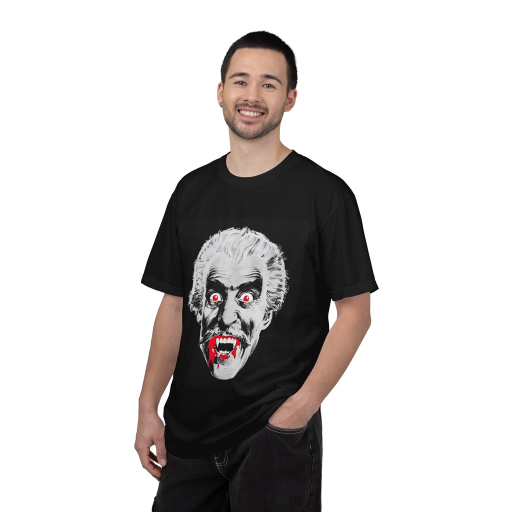 Vampire Face Graphic T-Shirt — Bloody Fangs Horror Tee