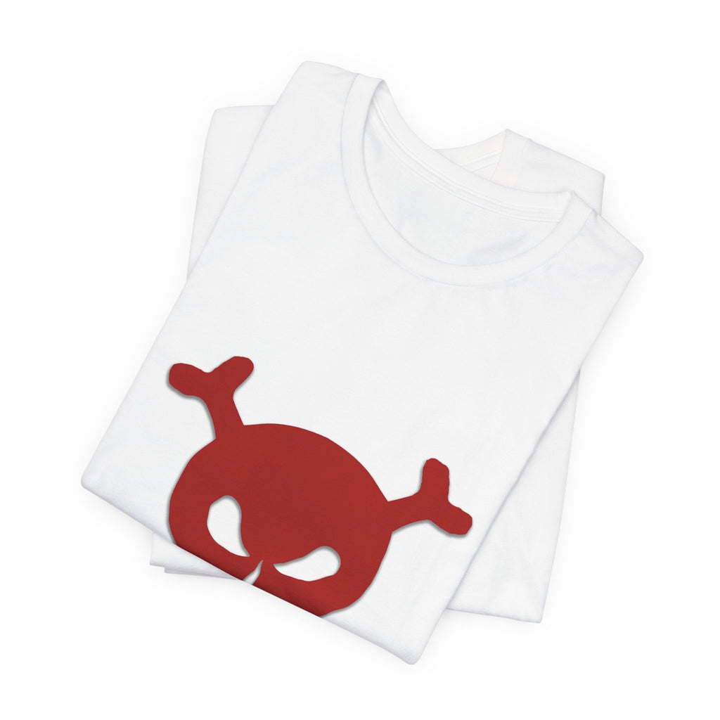 Red Skull & Crossbones 'Death Awaits You' Graphic Tee