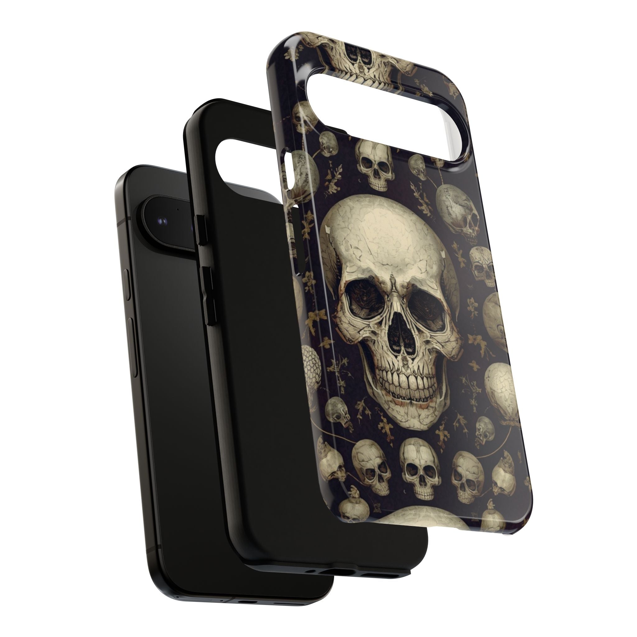 Skull Pattern Phone Case — Gothic Vintage Skull Design for iPhone
