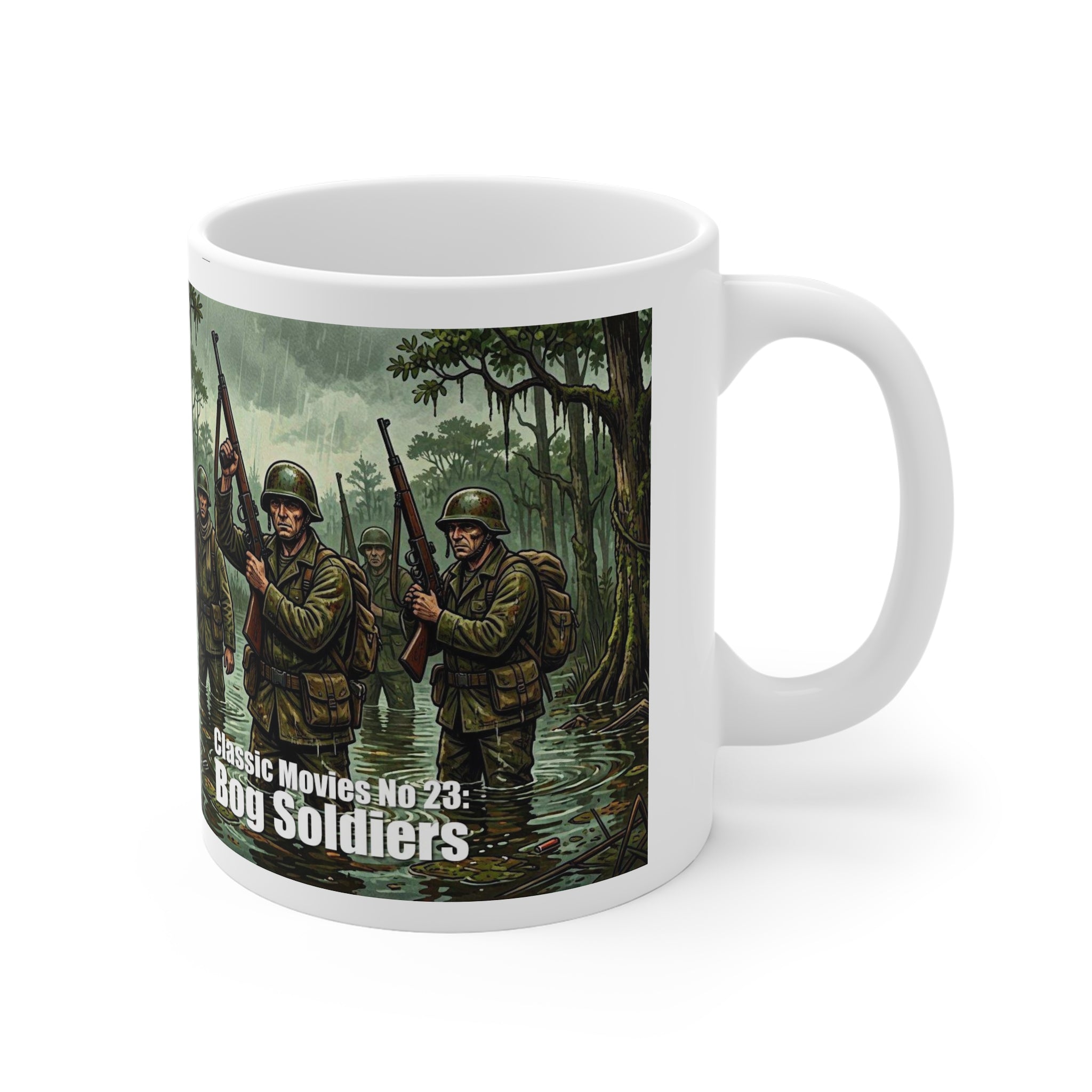 Classic Movies No 23 - Bog Soldiers Coffee Mug — Parody Military Swamp Scene