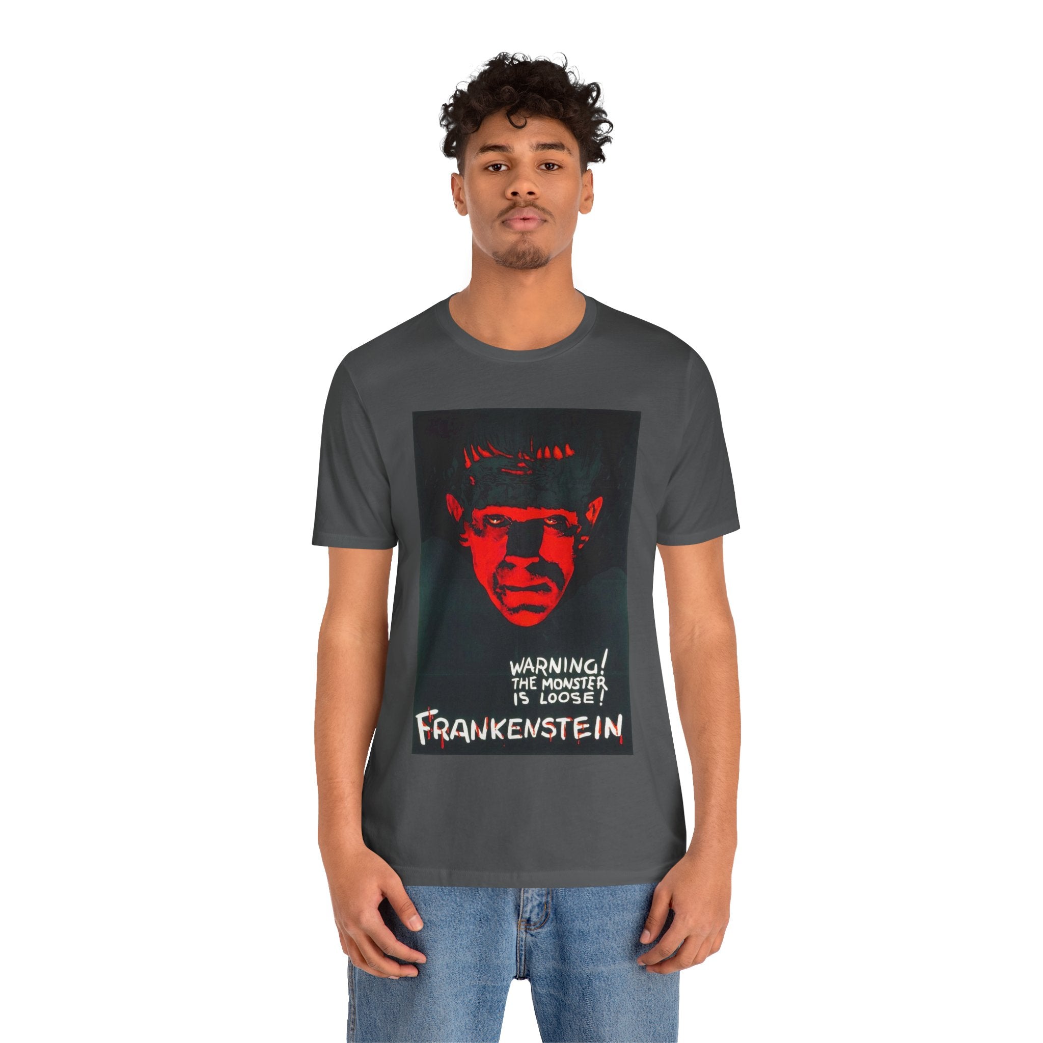 Red Frankenstein Poster T-Shirt | Horror Graphic Tee