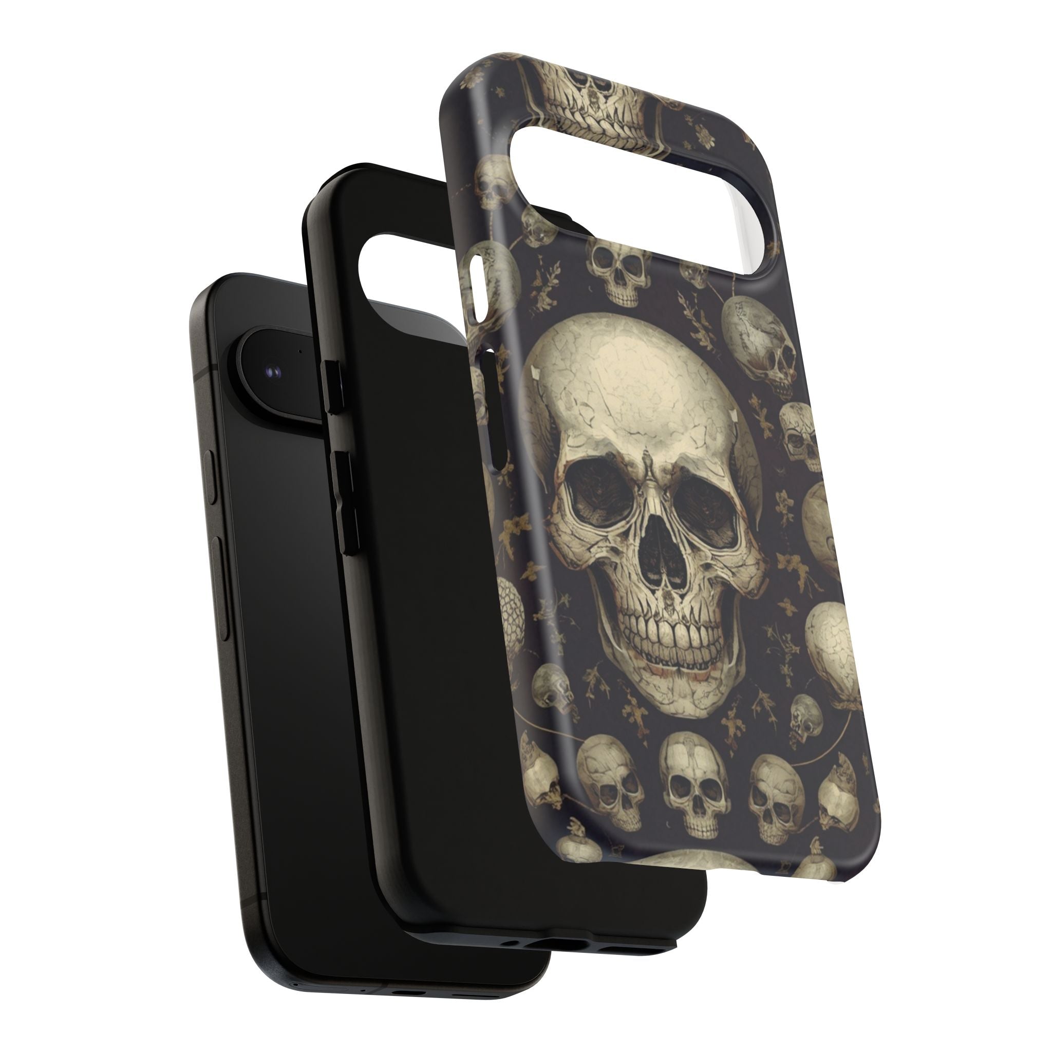 Skull Pattern Phone Case — Gothic Vintage Skull Design for iPhone