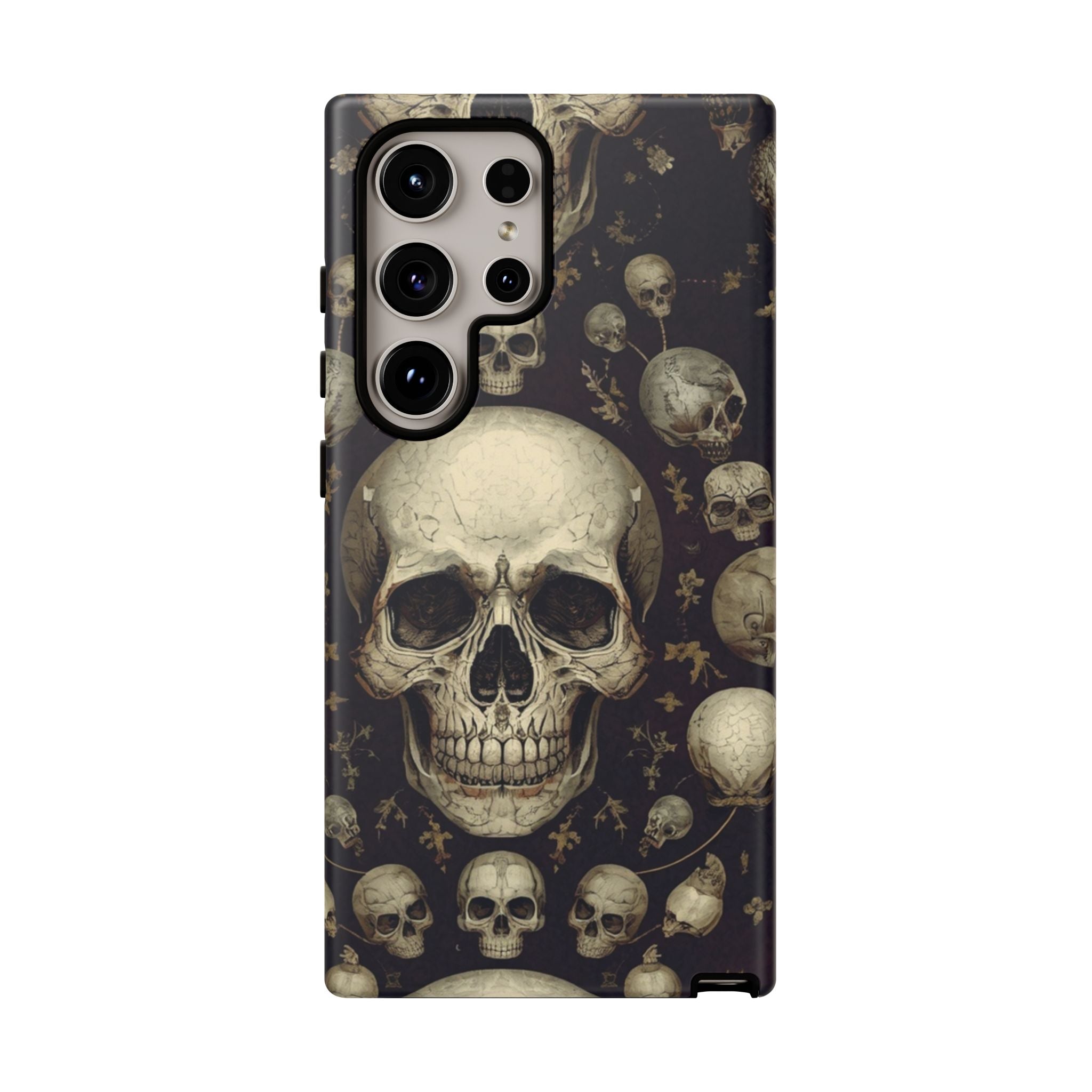 Skull Pattern Phone Case — Gothic Vintage Skull Design for iPhone