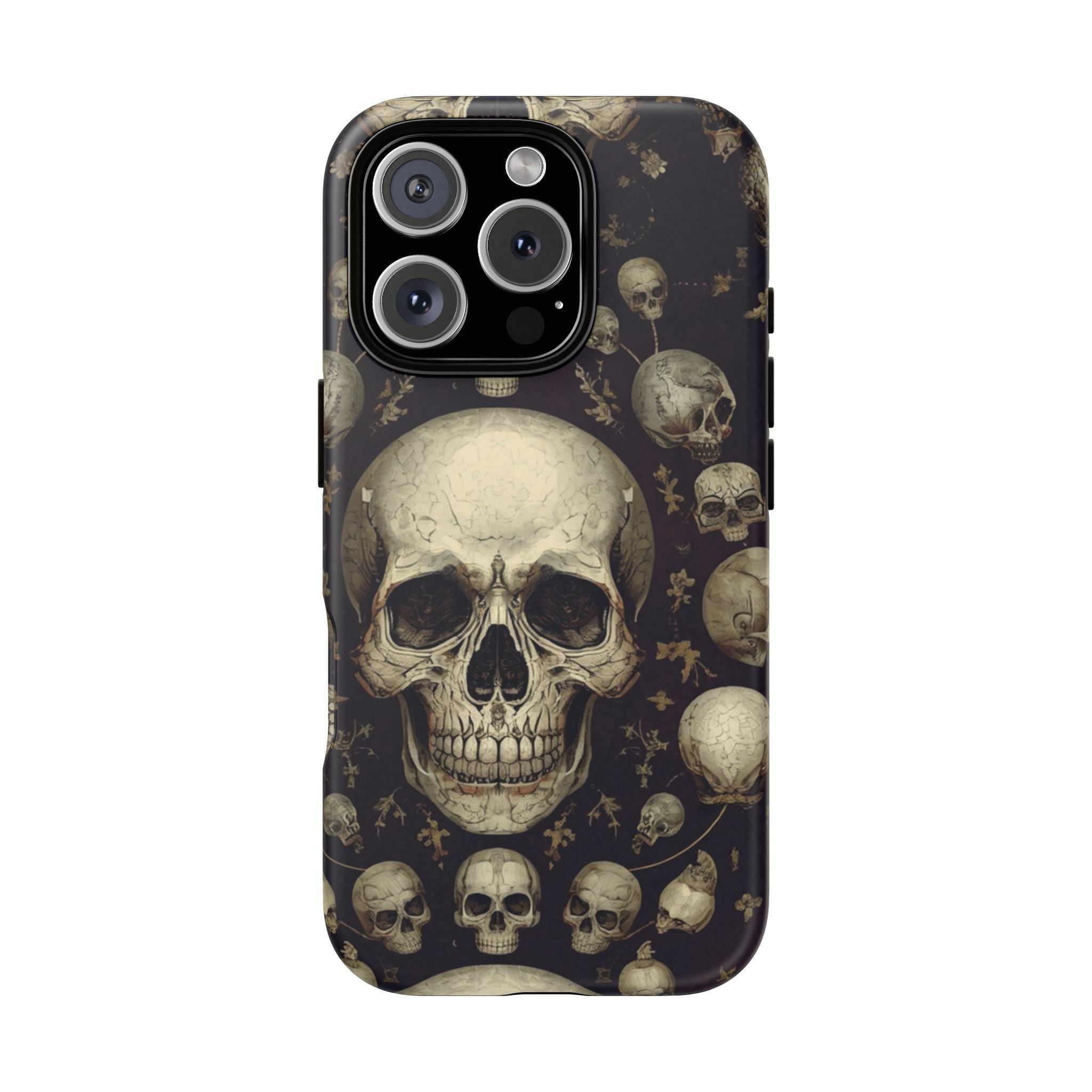 Skull Pattern Phone Case — Gothic Vintage Skull Design for iPhone