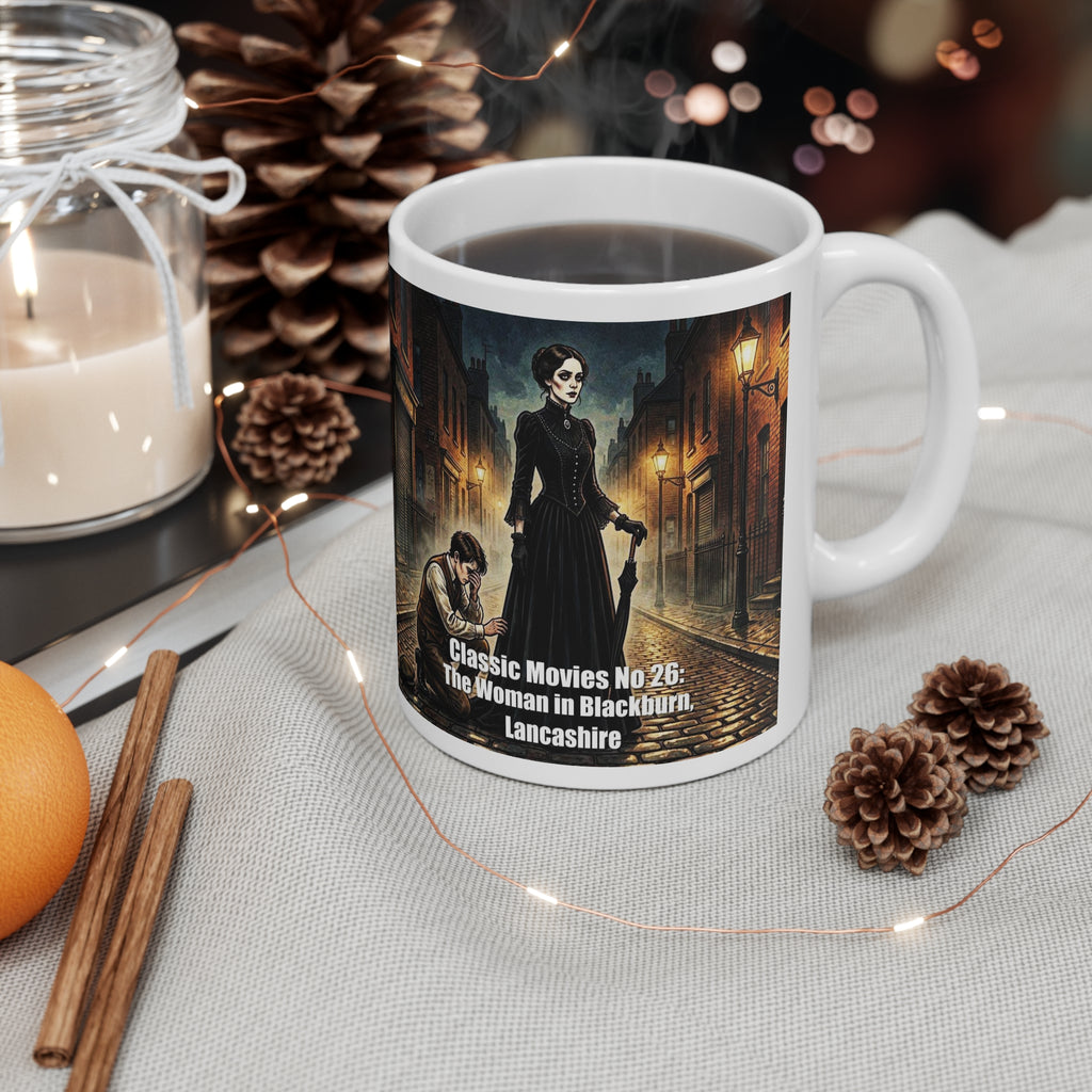 Classic Movies No 26 - The Woman in Black Coffee Mug | Vintage Gothic Horror Poster