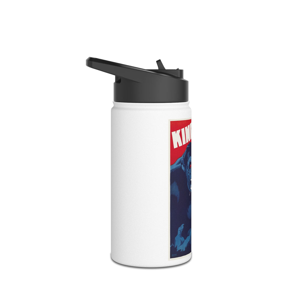 King Kong Retro Poster Stainless Steel Water Bottle — Vintage Monster Movie Design