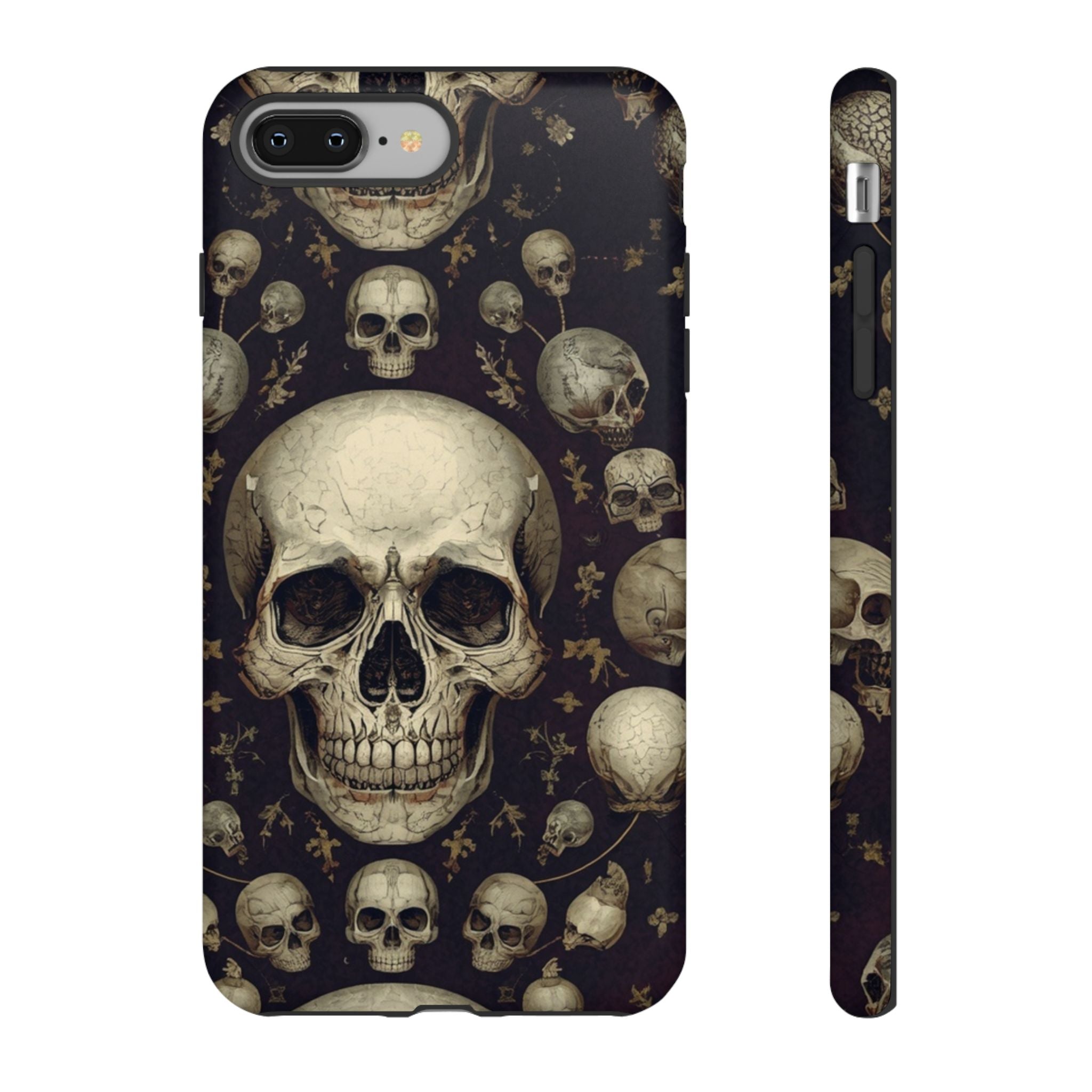 Skull Pattern Phone Case — Gothic Vintage Skull Design for iPhone