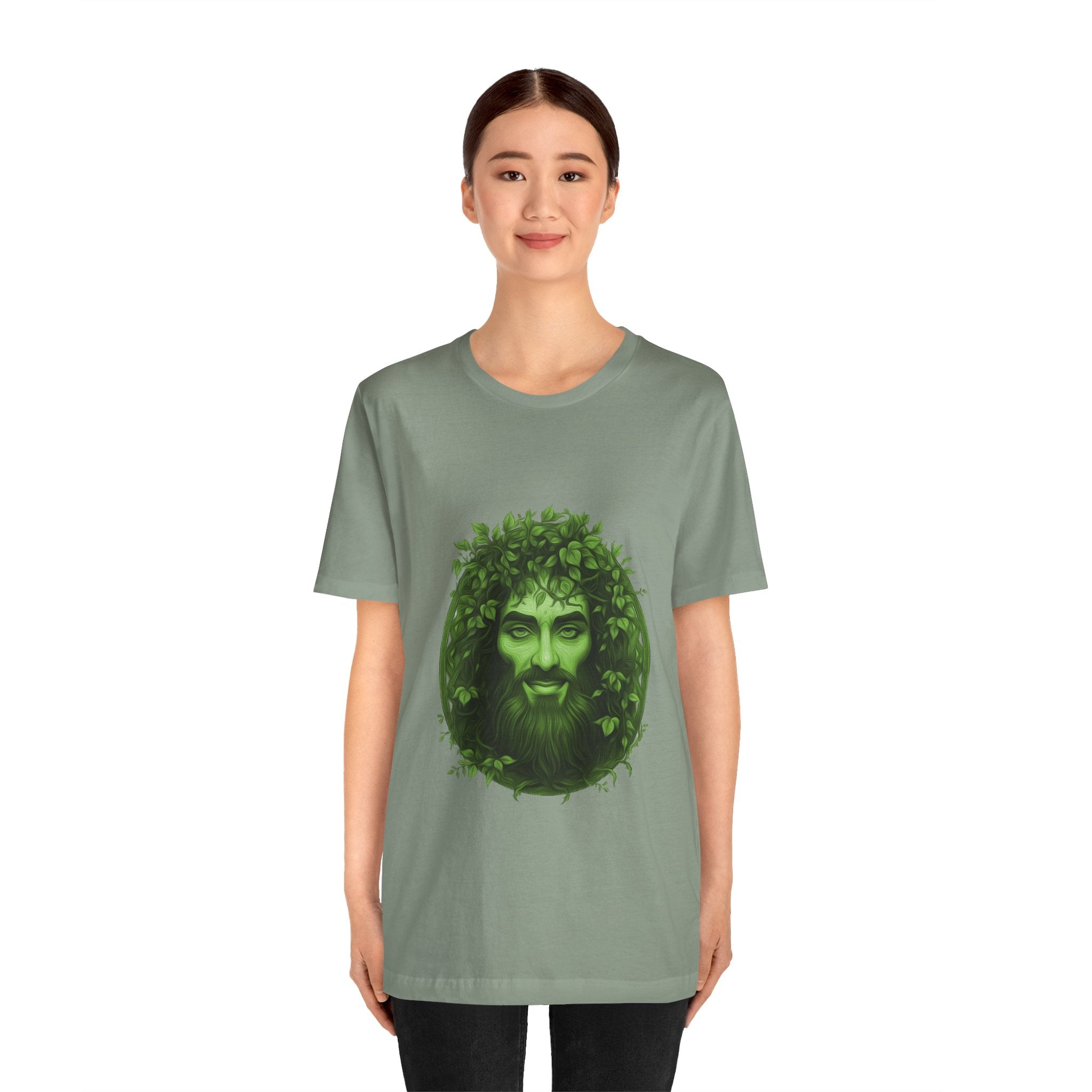 Green Man T-Shirt | Nature Spirit, Leaf Crown Folklore Tee