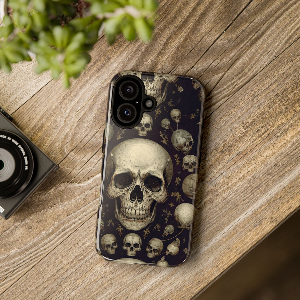 Skull Pattern Phone Case — Gothic Vintage Skull Design for iPhone