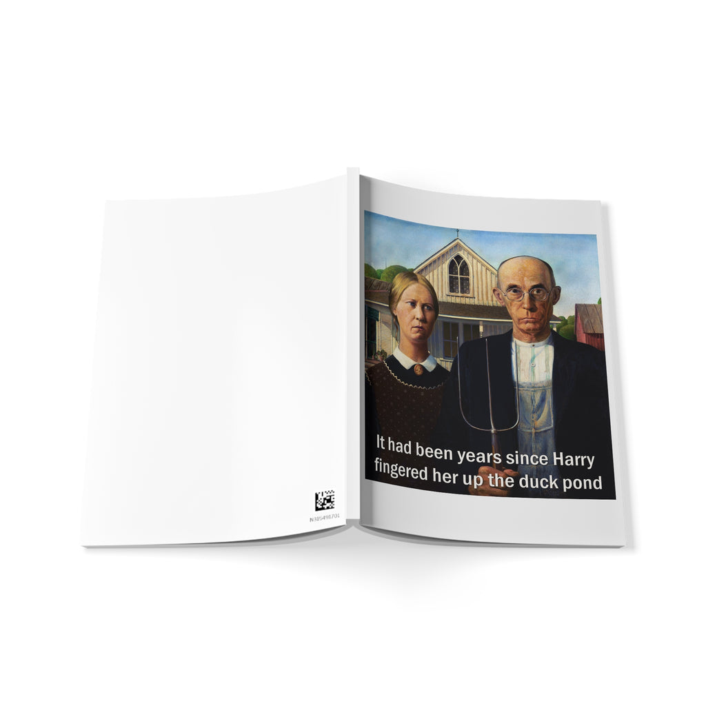 Notebook — Funny Gothic 'Harry Fingered Her Up the Duck Pond' A5 Journal