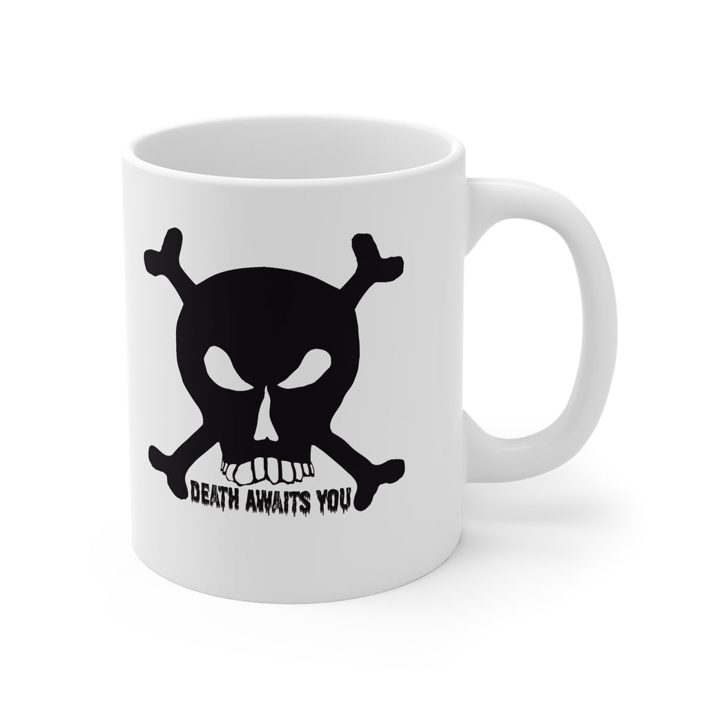 Skull & Crossbones Coffee Mug - Pirate Vintage Skull 11oz Ceramic