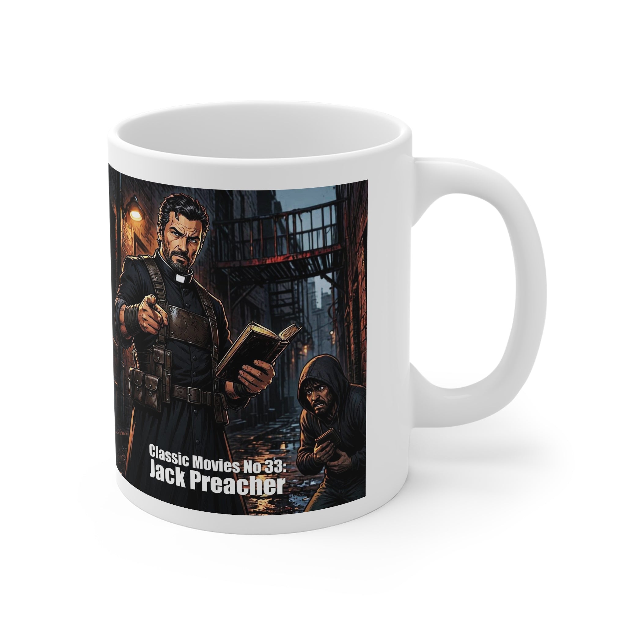 Classic Movies No 33 - Jack Preacher Gothic Clergyman Art, 11oz Coffee Mug