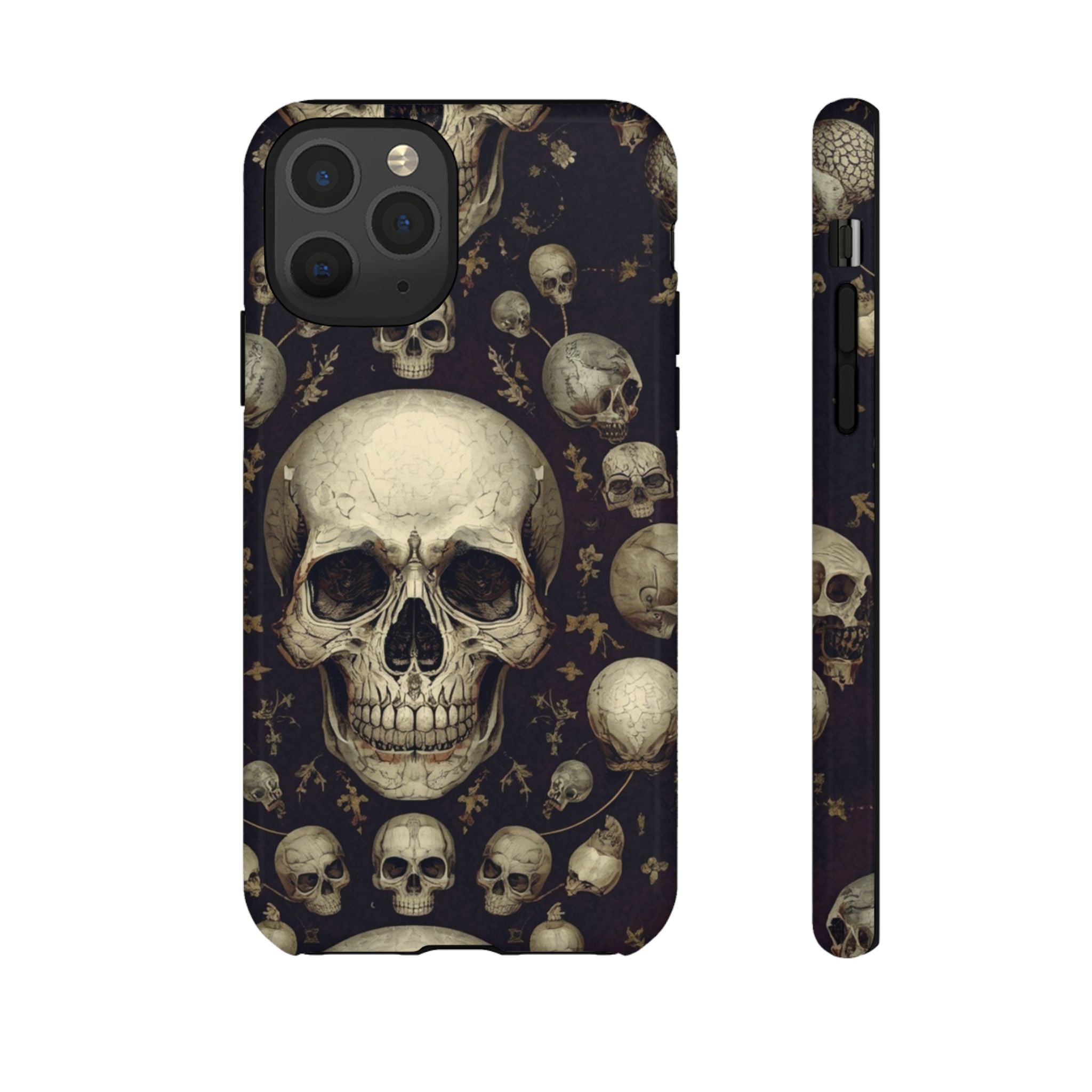 Skull Pattern Phone Case — Gothic Vintage Skull Design for iPhone