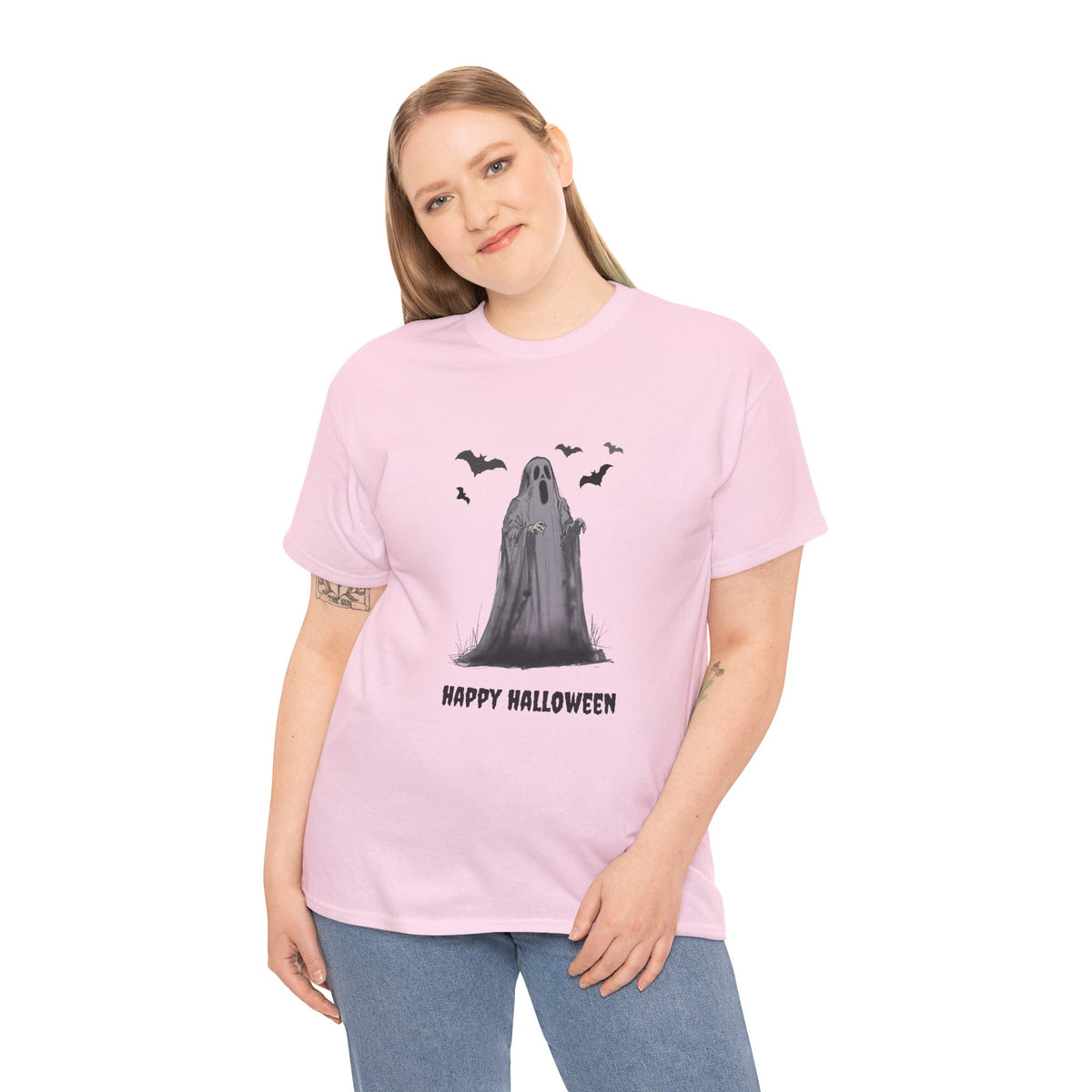 Happy Halloween Ghost Tee — Vintage Spooky Ghost Graphic T-Shirt