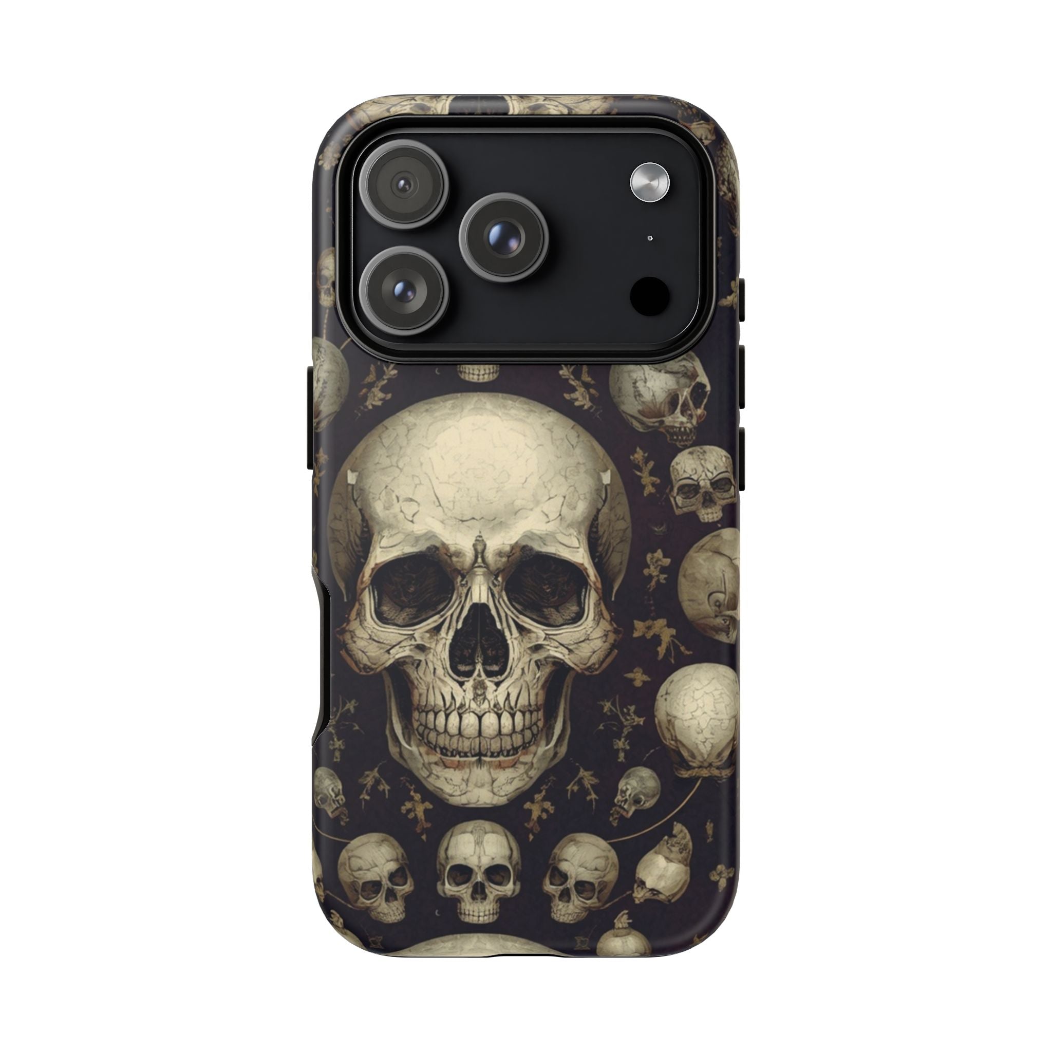 Skull Pattern Phone Case — Gothic Vintage Skull Design for iPhone