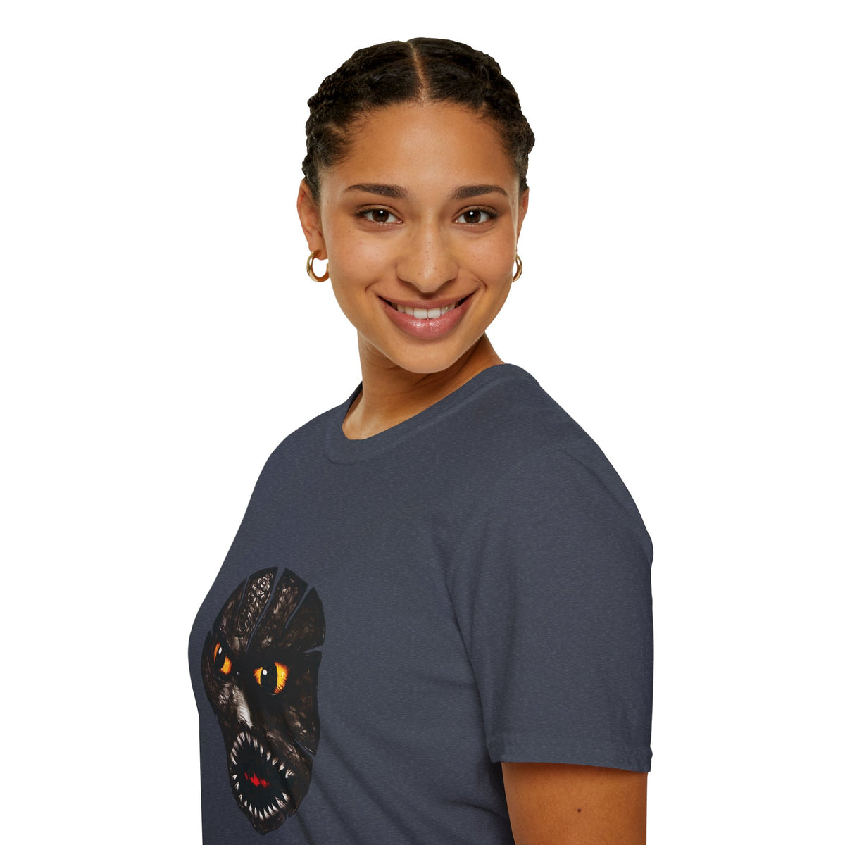 Cracked Face Orange-Eyed Freak T-Shirt — Fierce Graphic Tee