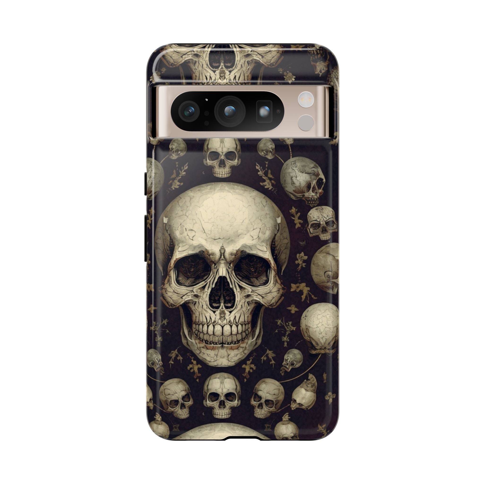 Skull Pattern Phone Case — Gothic Vintage Skull Design for iPhone