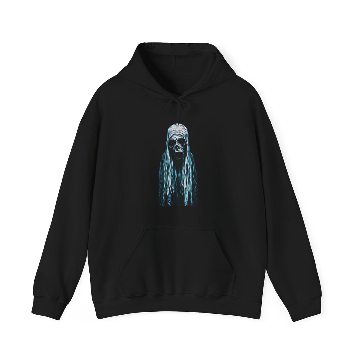 Screaming Ghoul Hoodie – Blue Haunting Portrait Hooded Sweatshirt