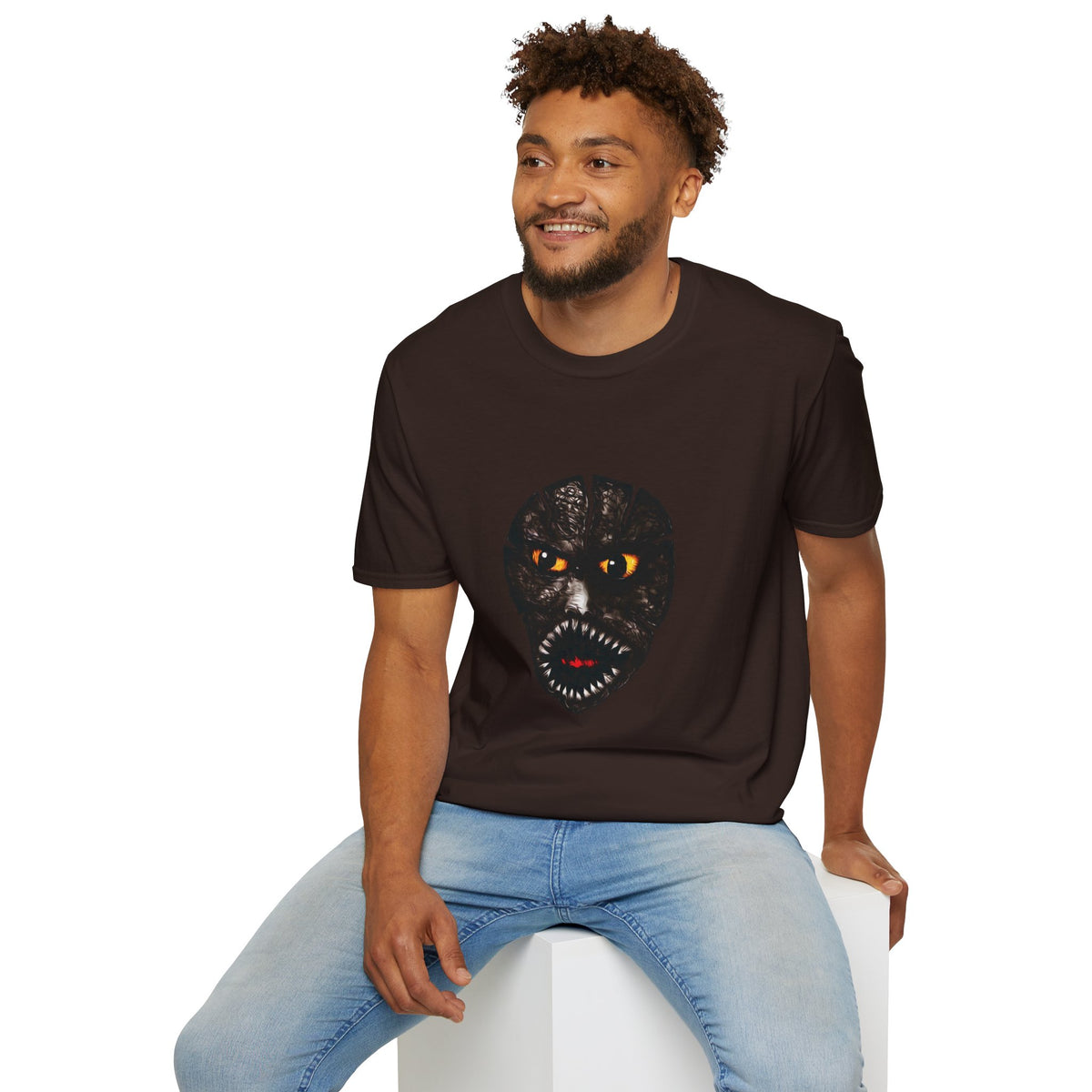 Cracked Face Orange-Eyed Freak T-Shirt — Fierce Graphic Tee