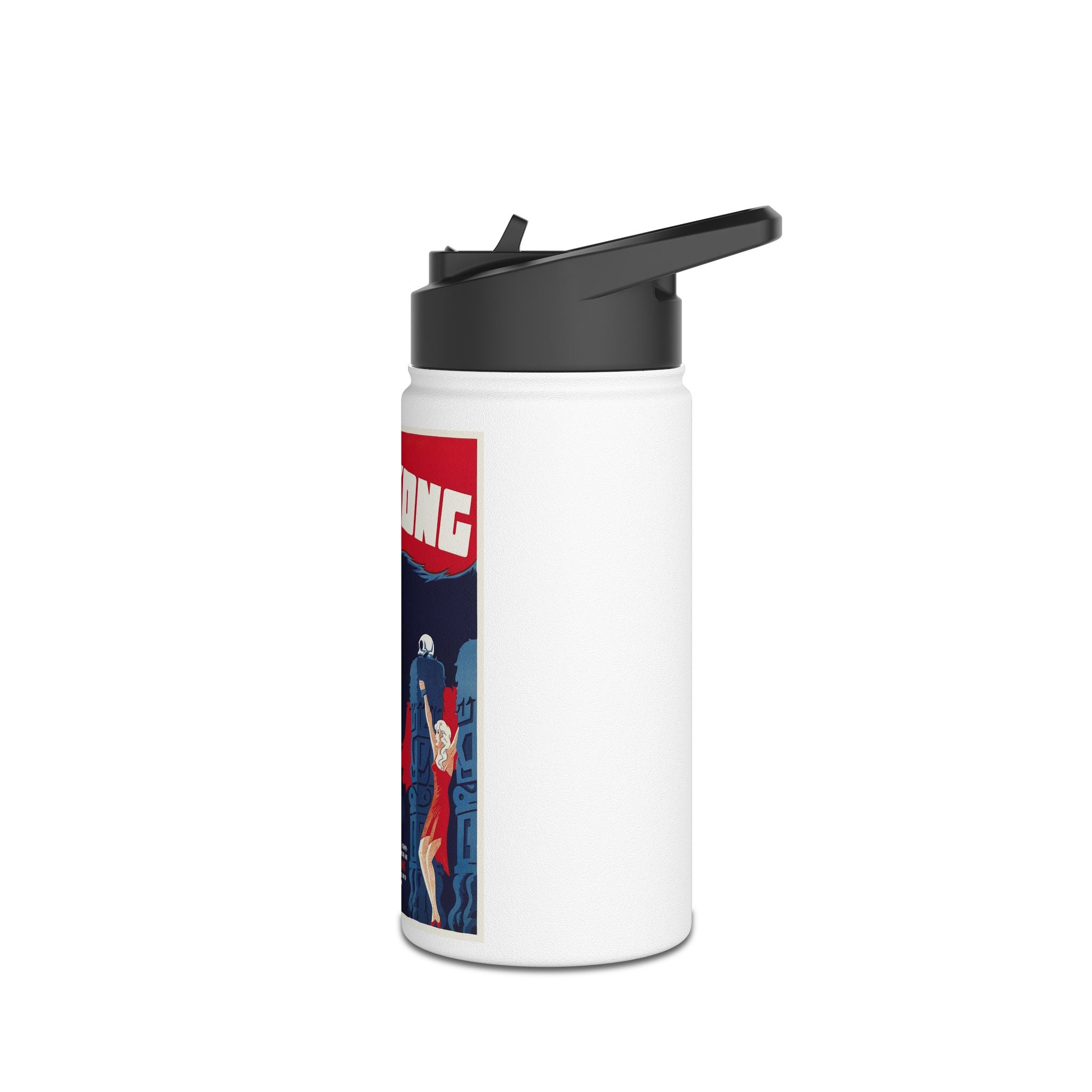 King Kong Retro Poster Stainless Steel Water Bottle — Vintage Monster Movie Design
