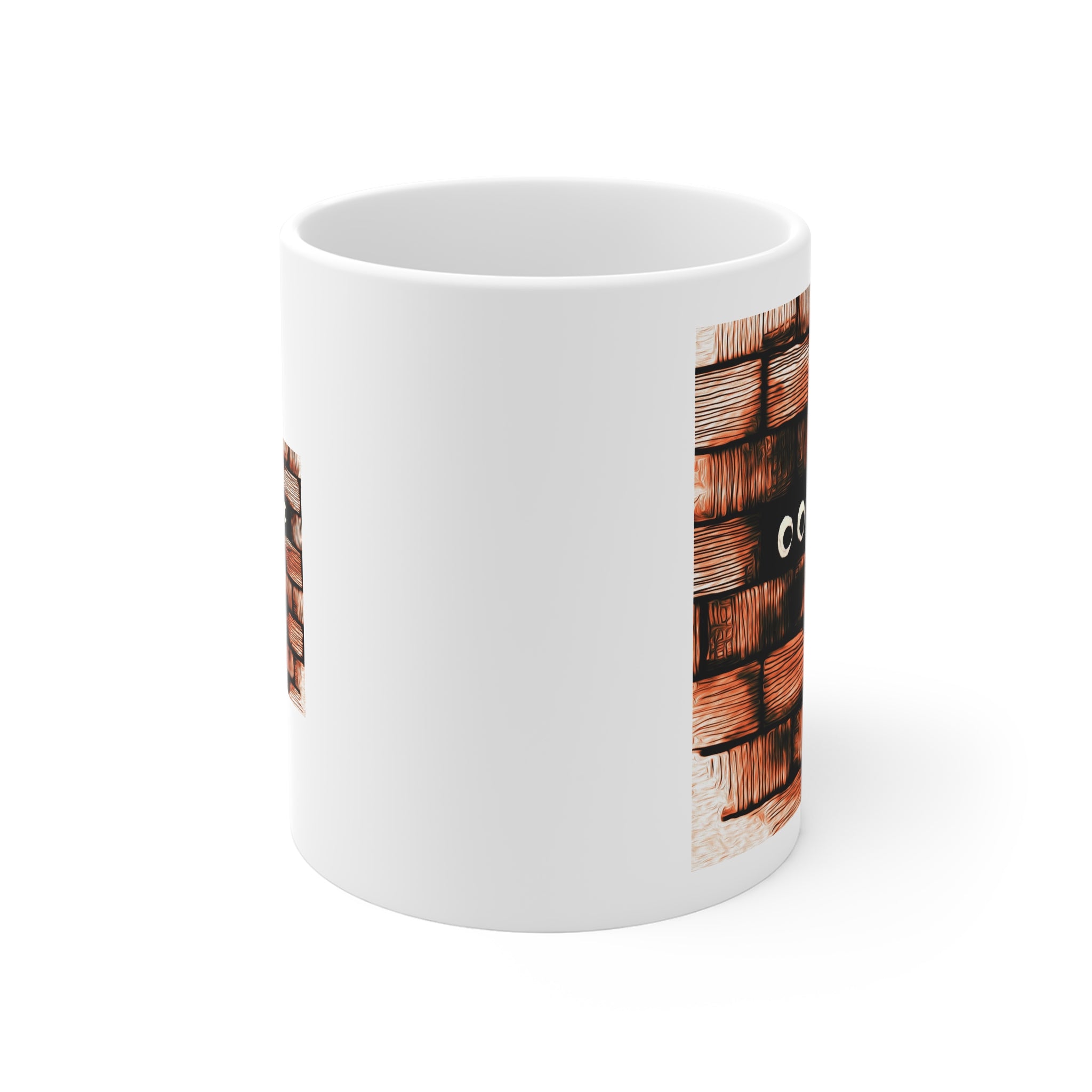 Wall Eyes Coffee Mug — Cute Peeking Eyes 11oz Ceramic Mug
