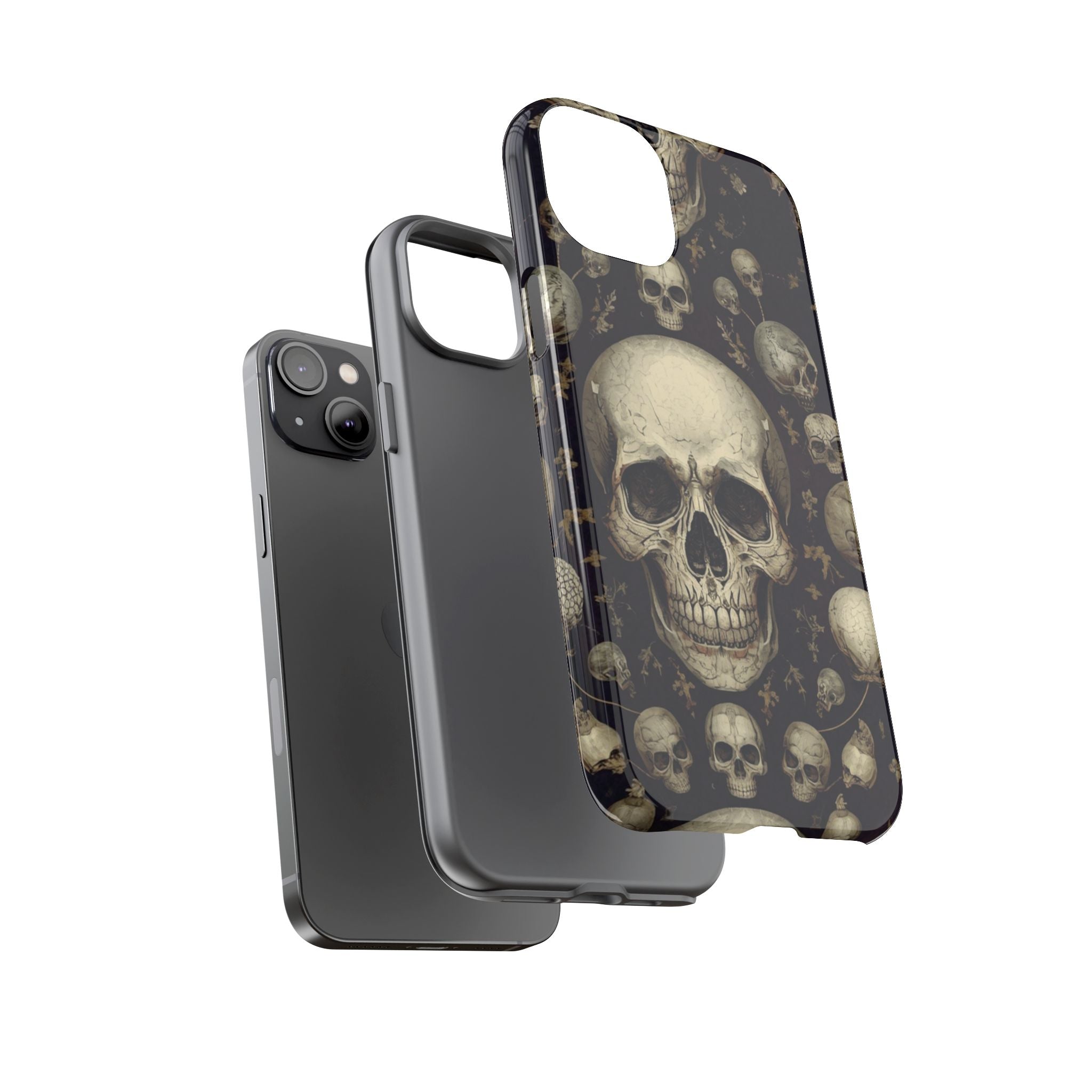 Skull Pattern Phone Case — Gothic Vintage Skull Design for iPhone