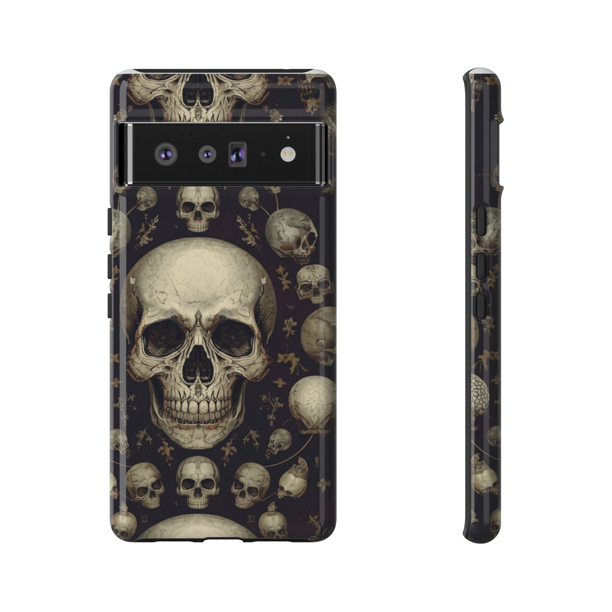 Skull Pattern Phone Case — Gothic Vintage Skull Design for iPhone