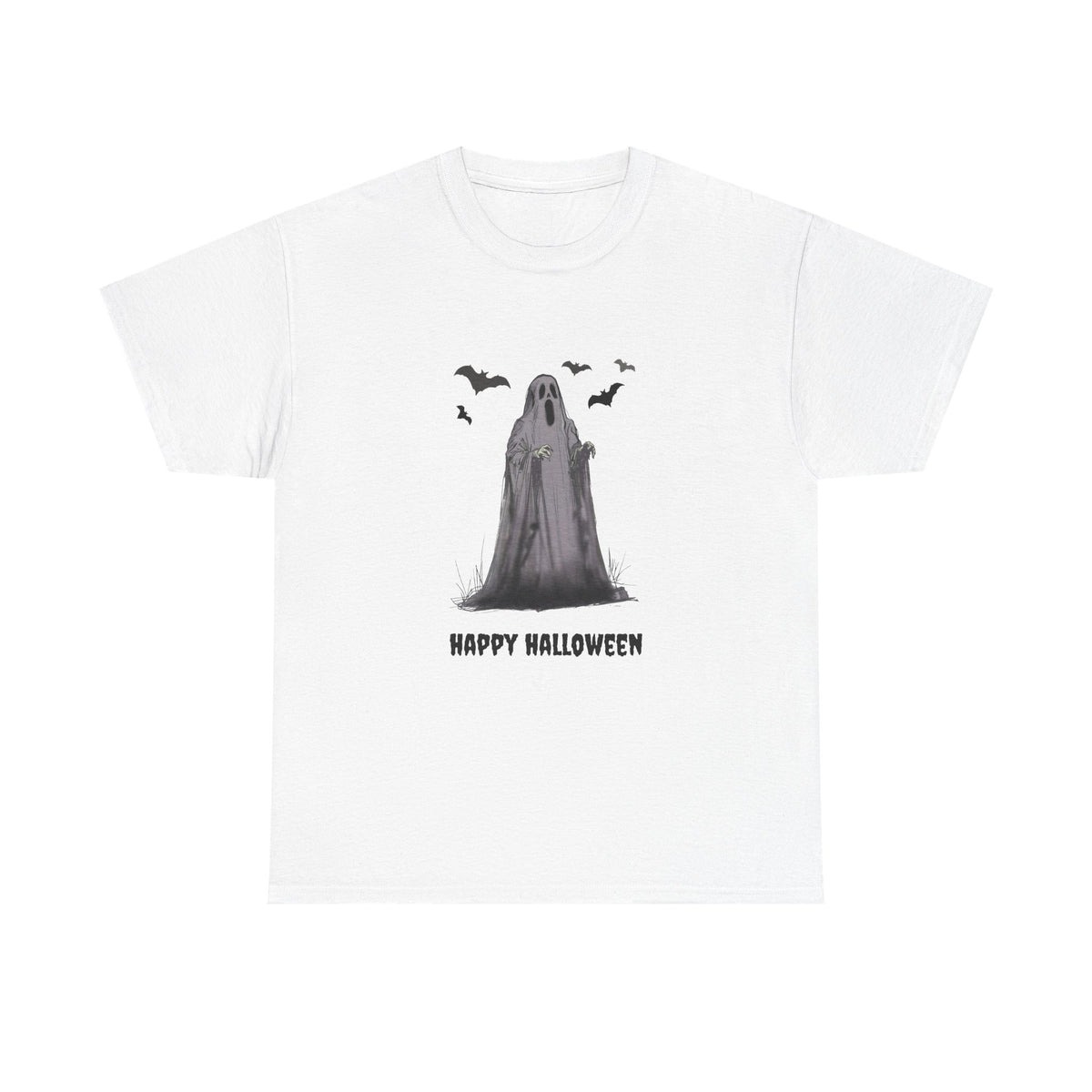 Happy Halloween Ghost Tee — Vintage Spooky Ghost Graphic T-Shirt