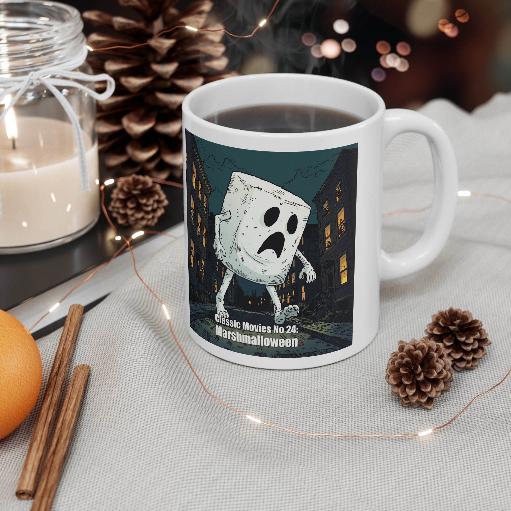 Classic Movies No 24 - Marshmalloween Horror | 11oz Ceramic Coffee Cup