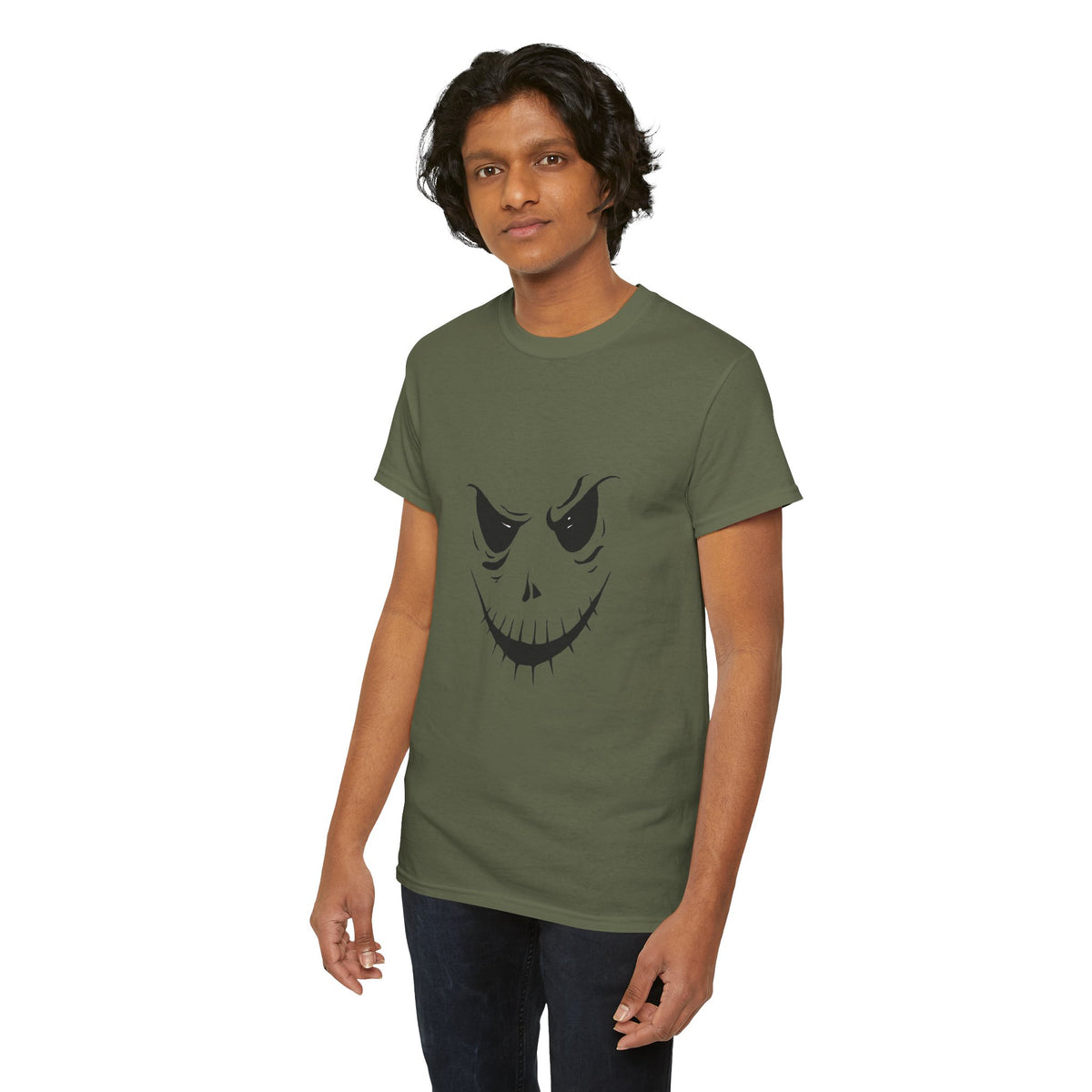 Spooky Grin T-Shirt — Jack Skellington-Inspired Halloween Tee