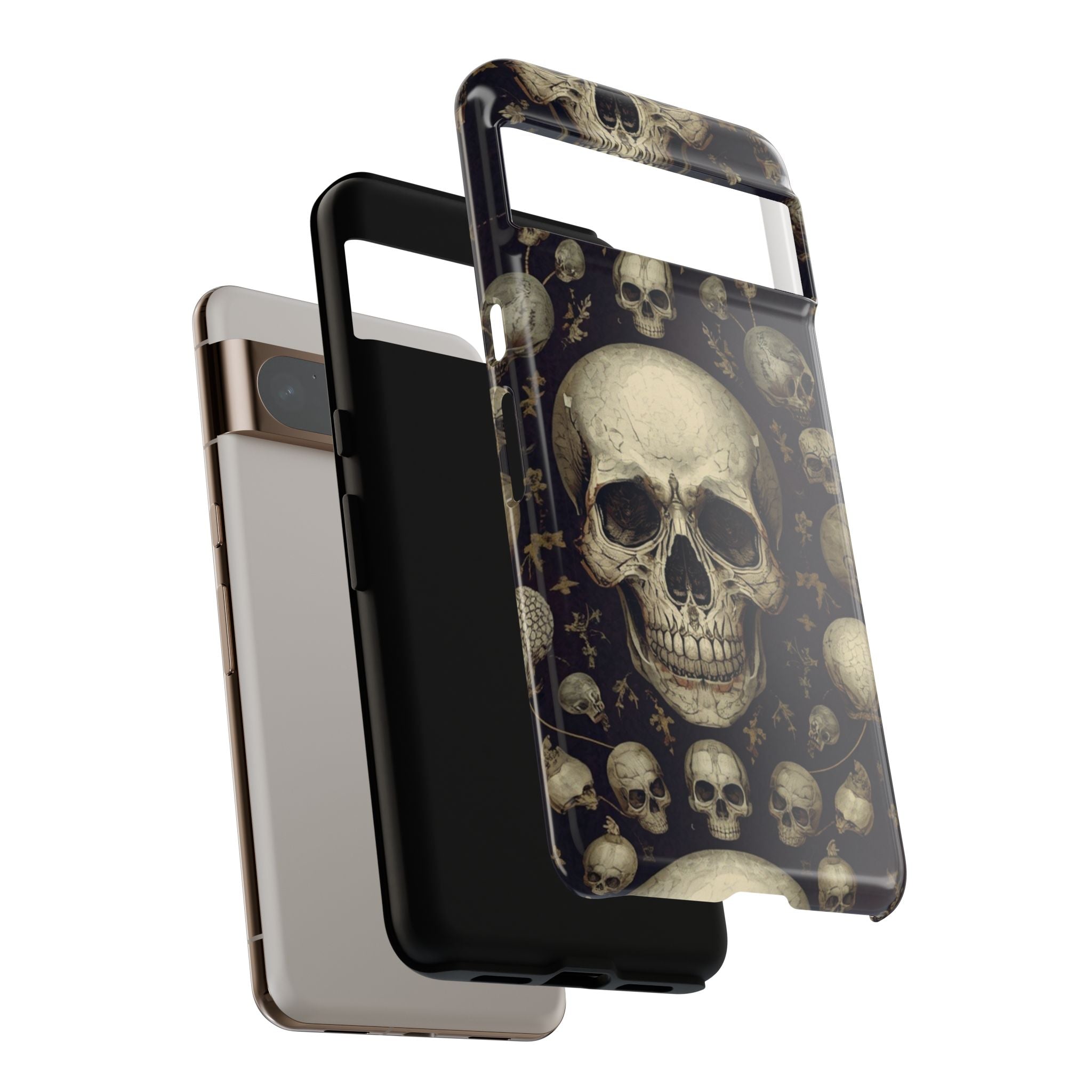 Skull Pattern Phone Case — Gothic Vintage Skull Design for iPhone